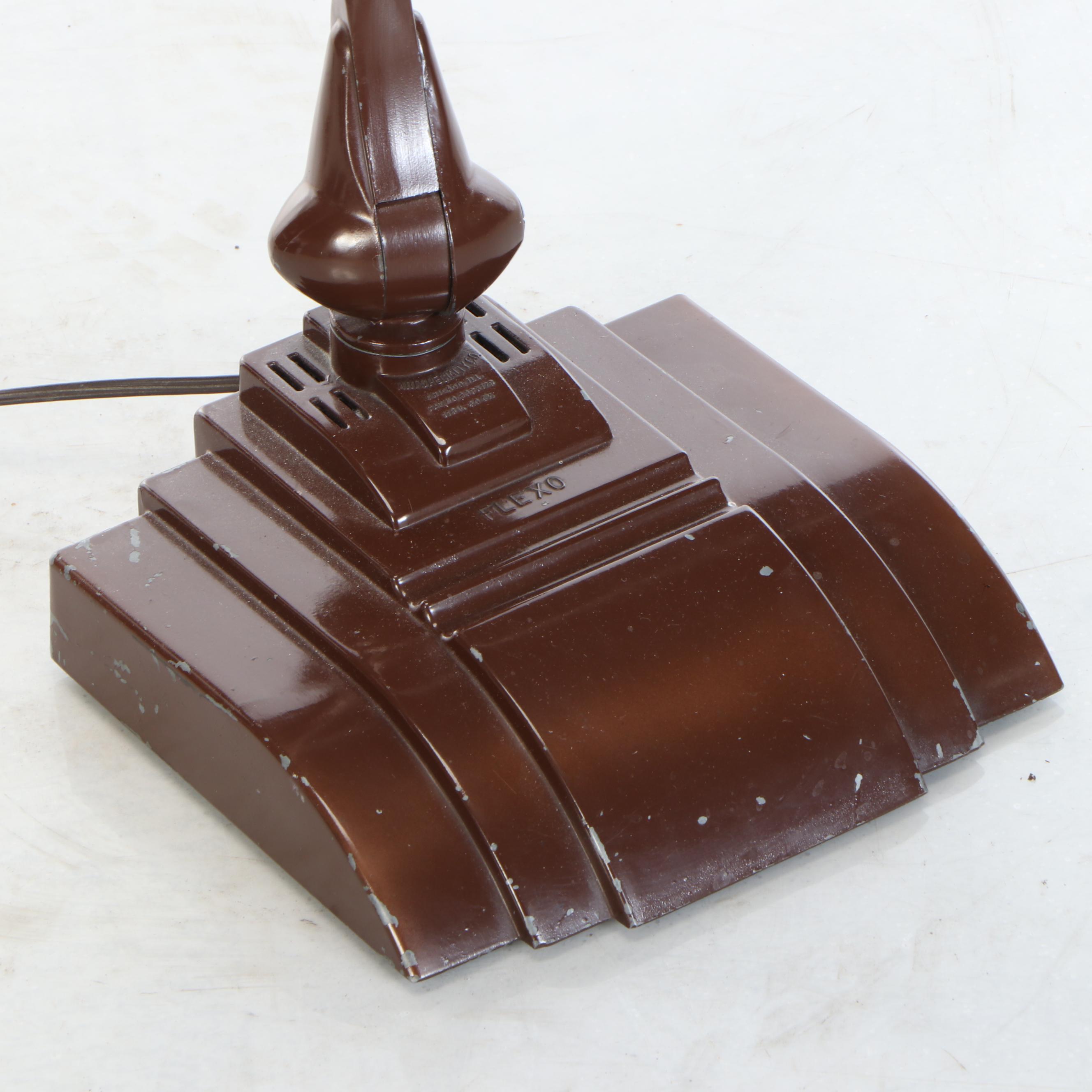 Art Specialty Co. "Flexo" Streamlined Industrial Style Desk Lamp, Mid-20th C.