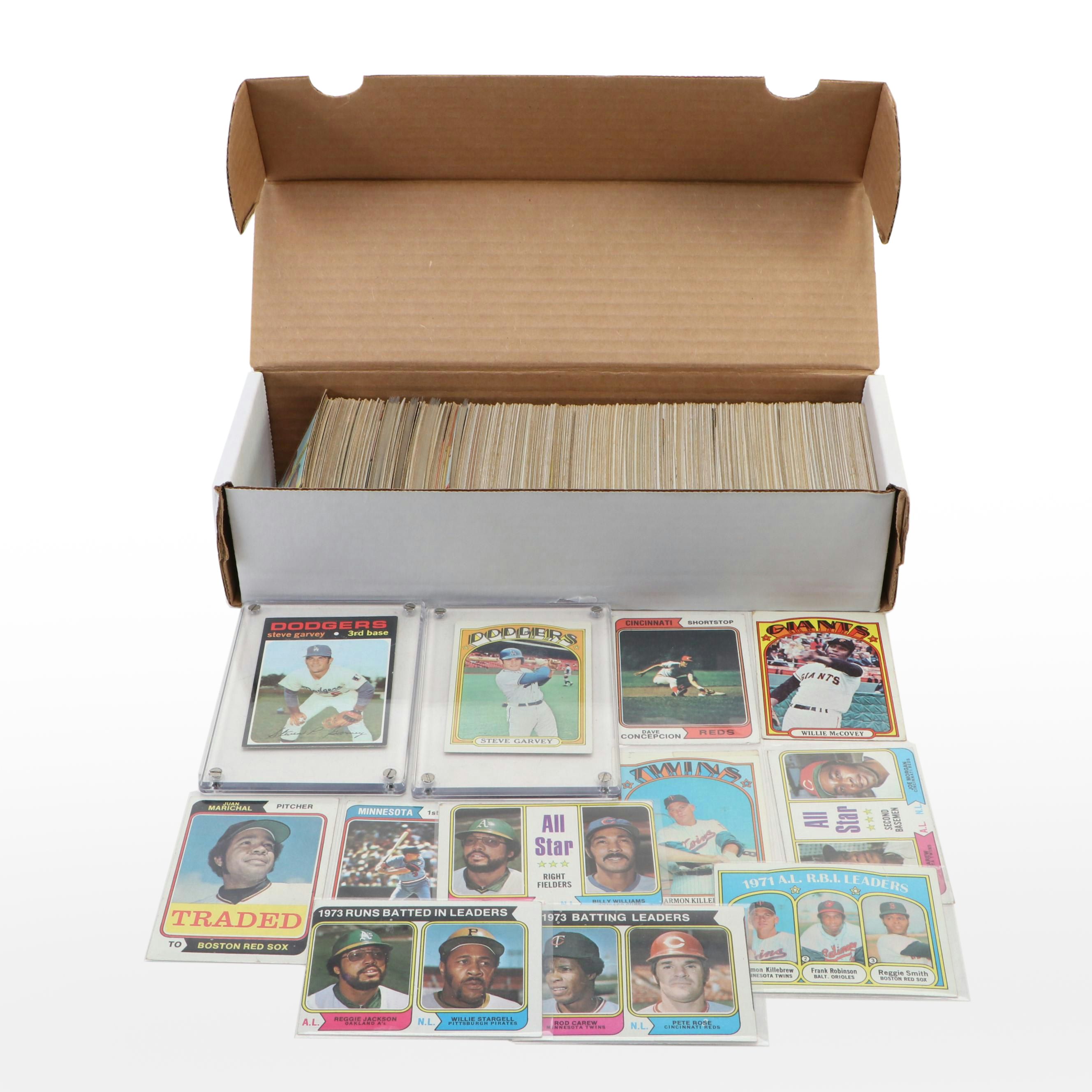 Topps Baseball Cards Featuring Willie McCovey, Reggie Jackson, and More, 1970s