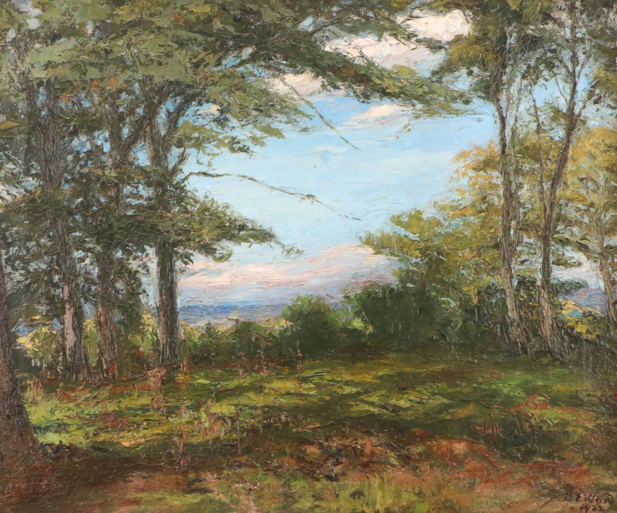 Bernard Evans Ward Landscape Oil Painting, 1922