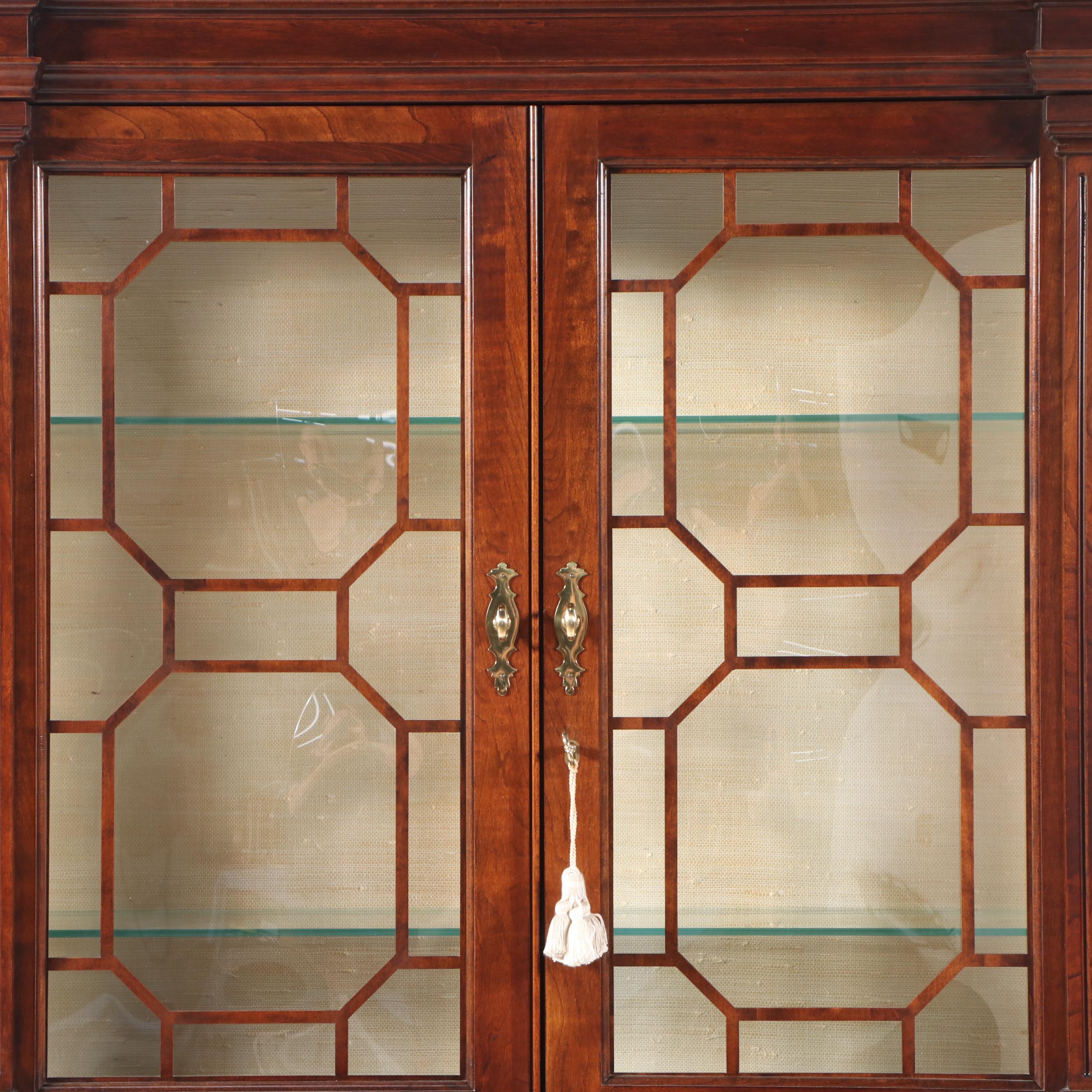 Jasper Cabinet Co. Chippendale Style Cherrywood Secretary Bookcase