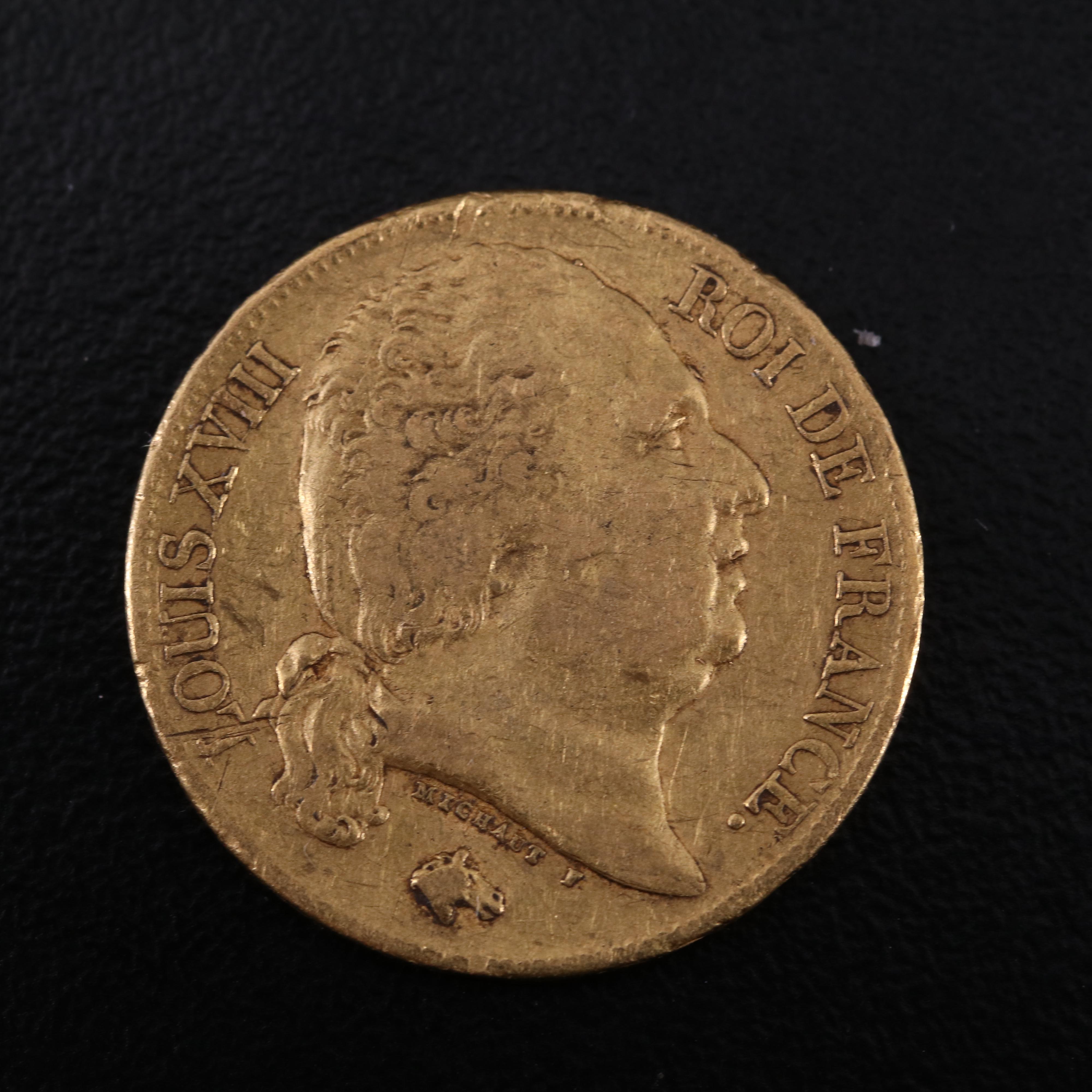 1819-A France Twenty Francs Gold Coin