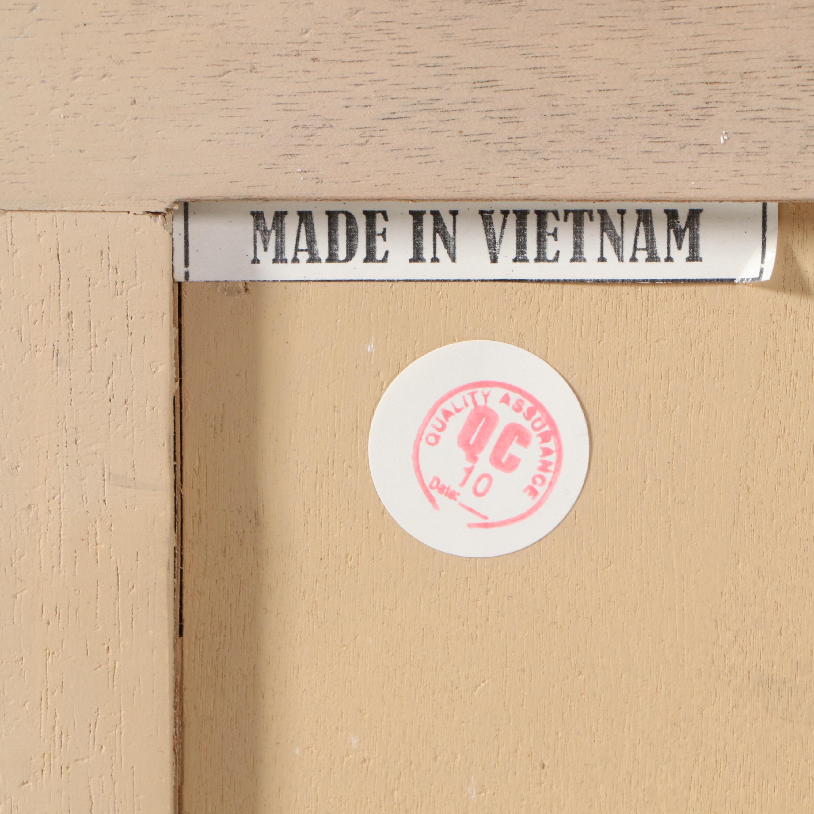 Modern History Louis XV Style Cerused Two-Drawer Bombé Commode