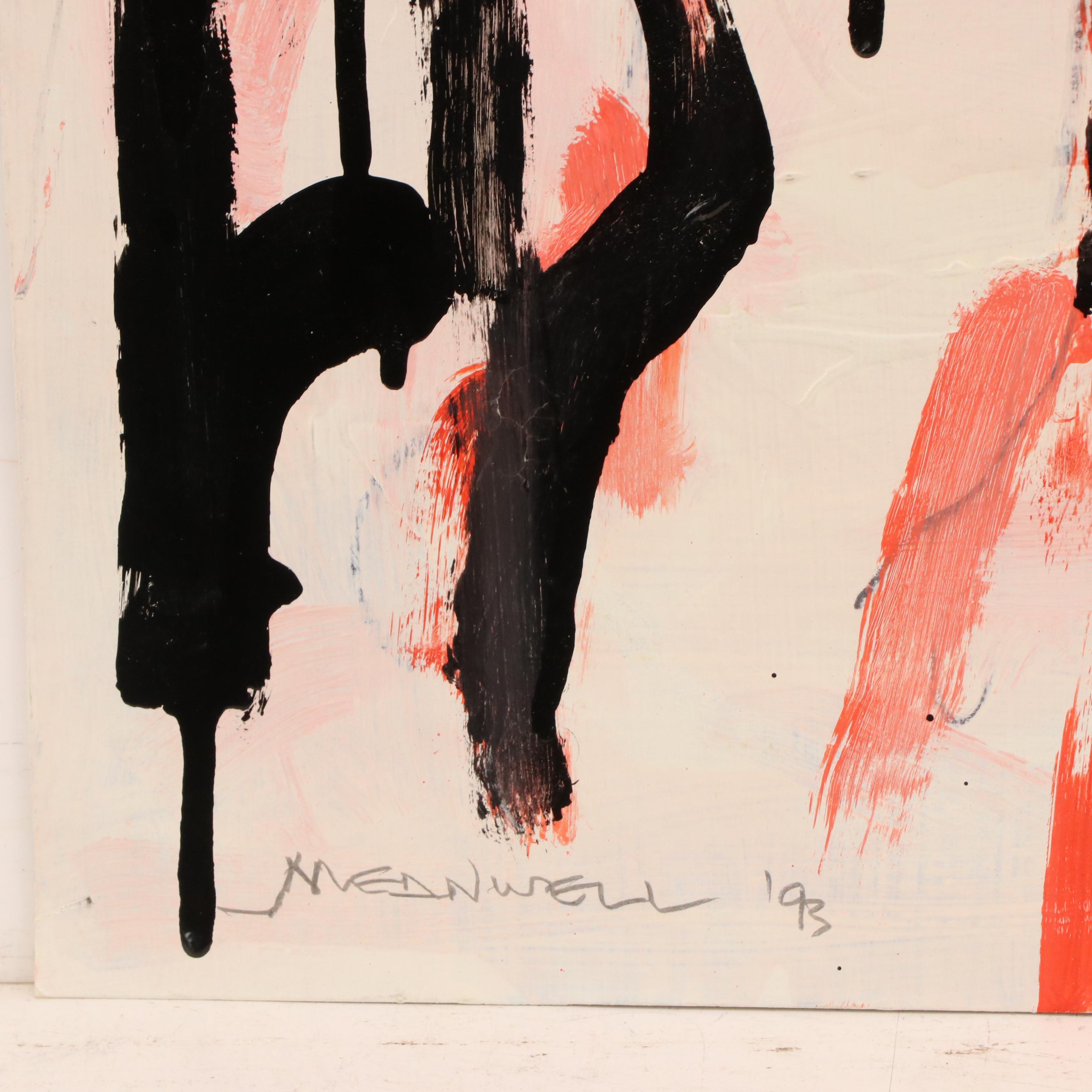 Jack Meanwell Figural Modern Oil Painting, 1993