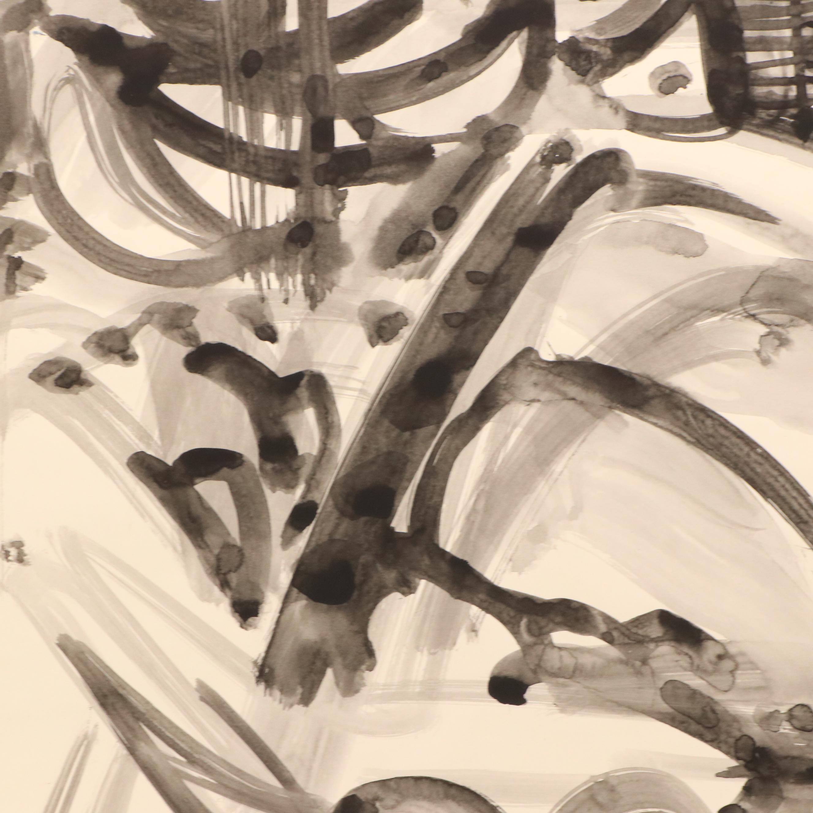 Jack Meanwell Modern Landscape Watercolor Painting, 1979