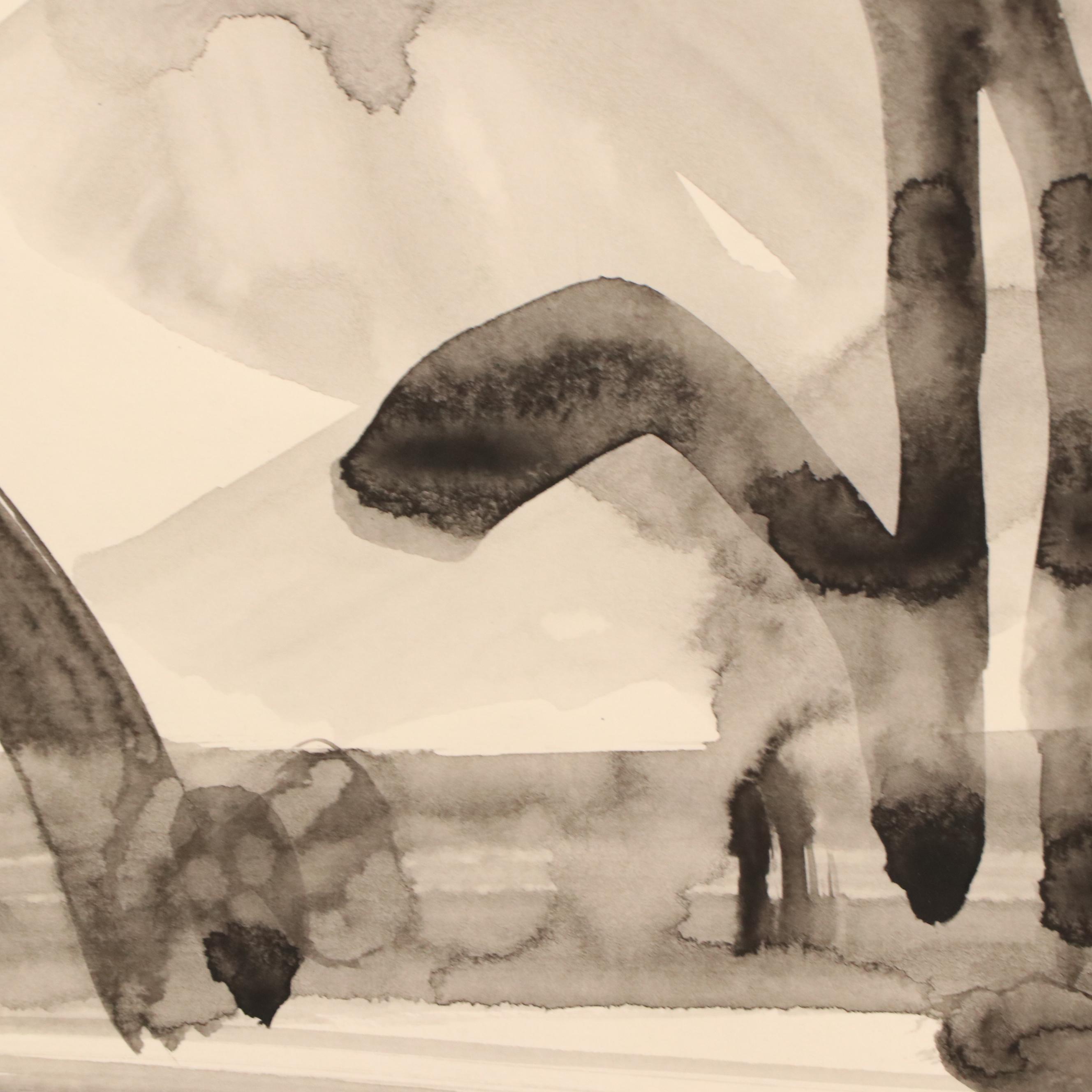 Jack Meanwell Modern Landscape Watercolor Painting, 1979