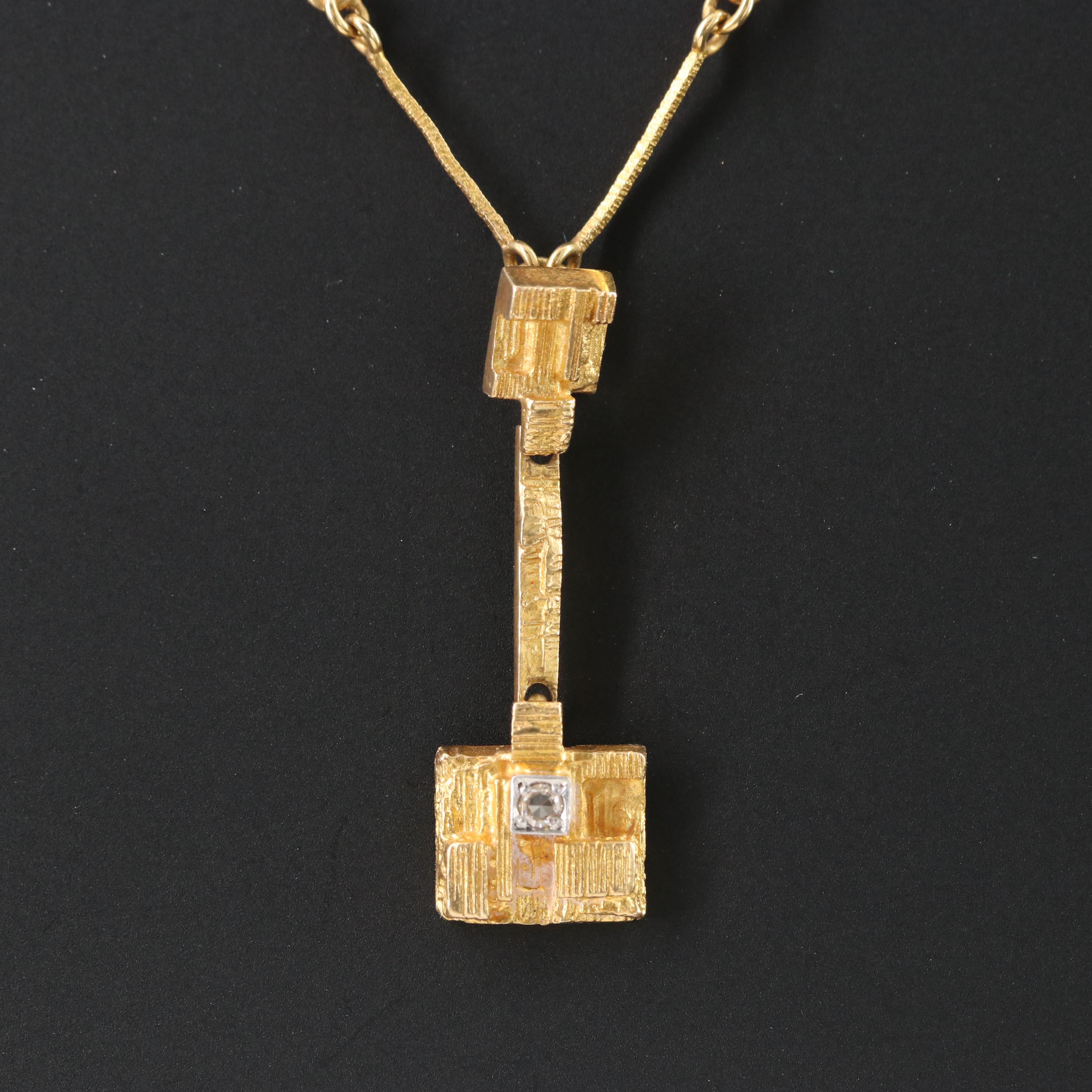 Bjorn Weckström "Diamond City" 18K 0.02 CT Diamond Necklace