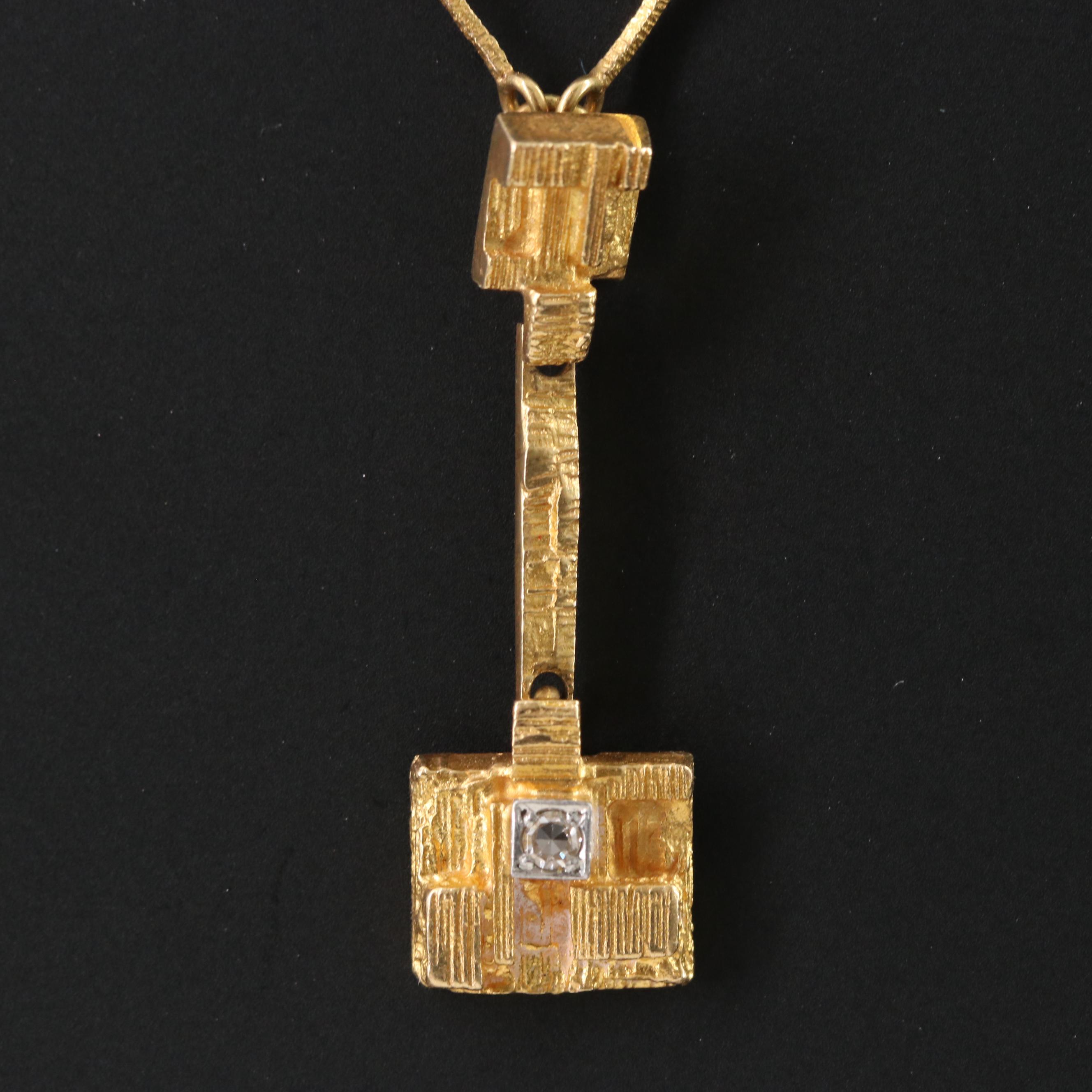 Bjorn Weckström "Diamond City" 18K 0.02 CT Diamond Necklace