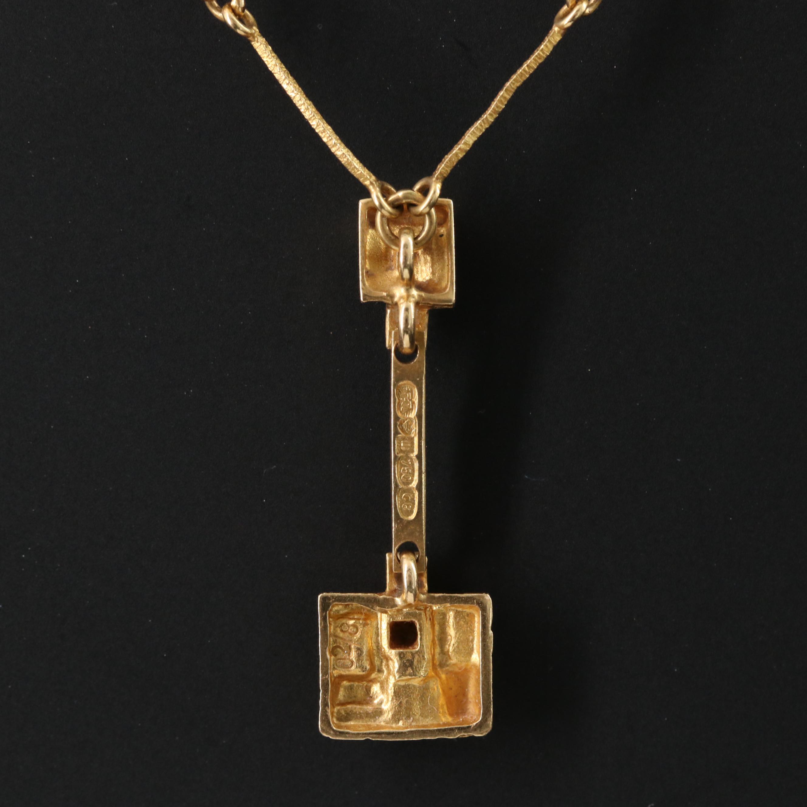 Bjorn Weckström "Diamond City" 18K 0.02 CT Diamond Necklace