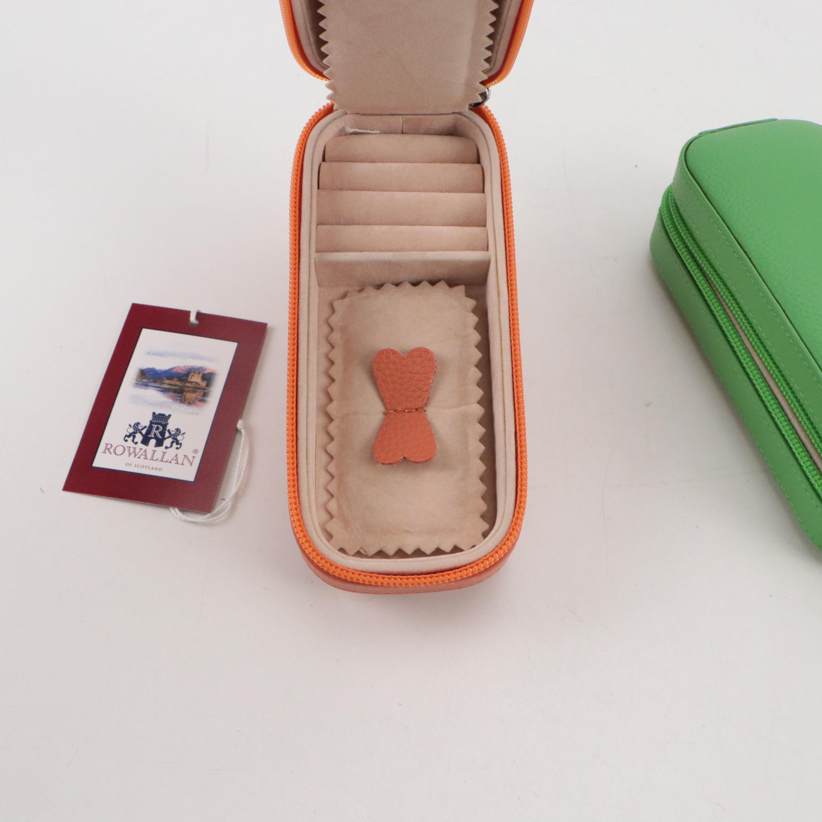 Rowallan Bonded Leather Travel Jewelry Cases