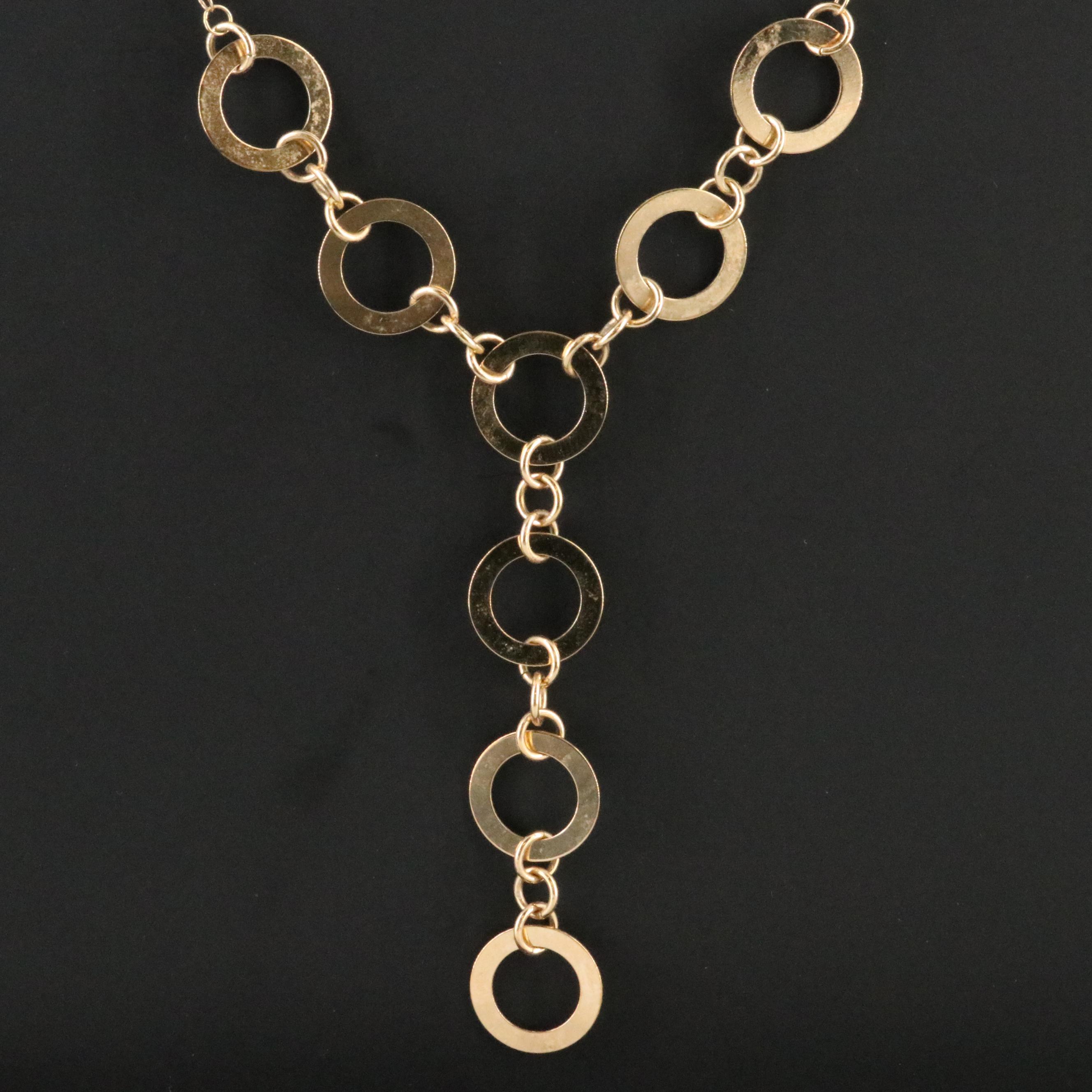 Italian Sterling Circle Link Necklace