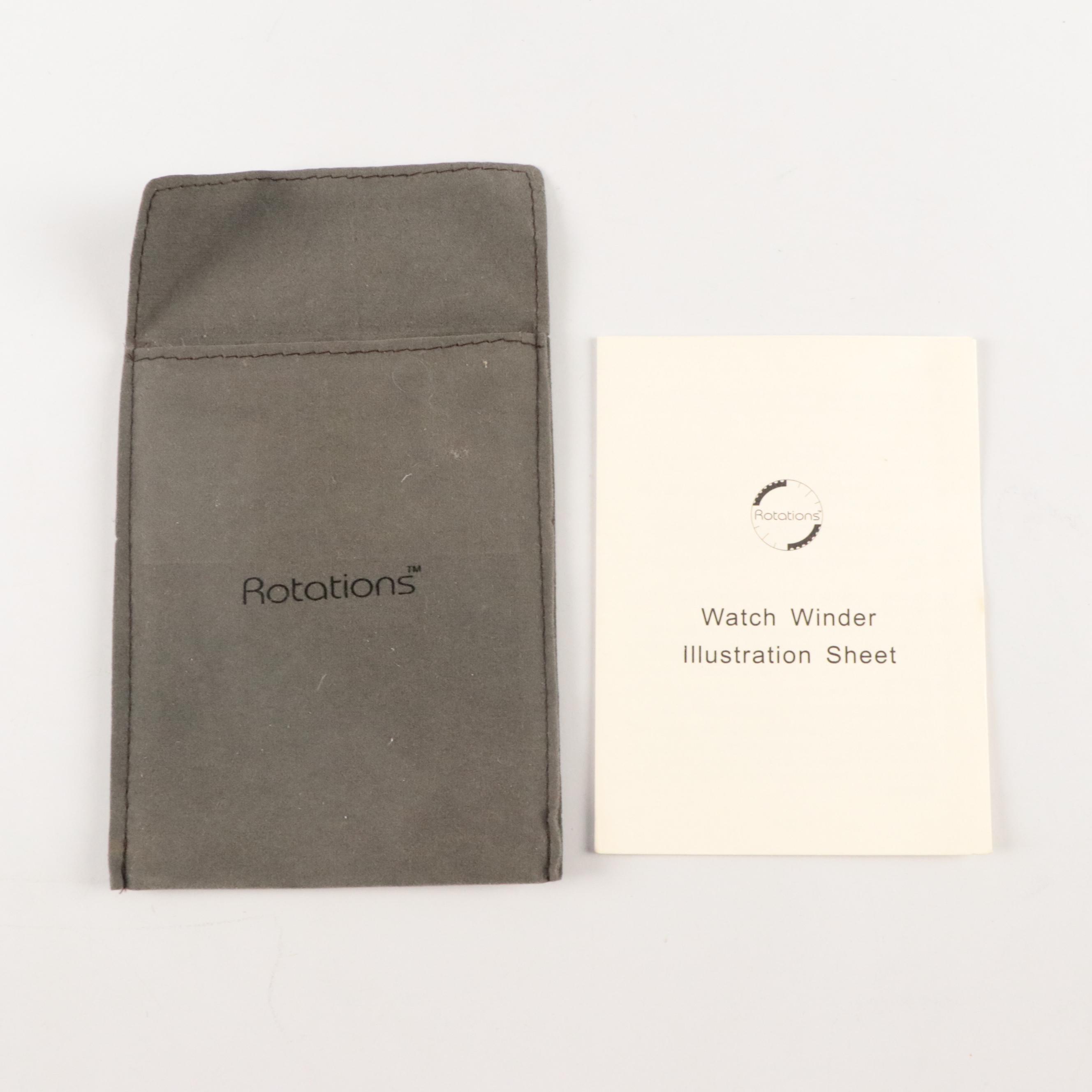 Rotations Quadruple Watch Winder in Brushed Metal Case