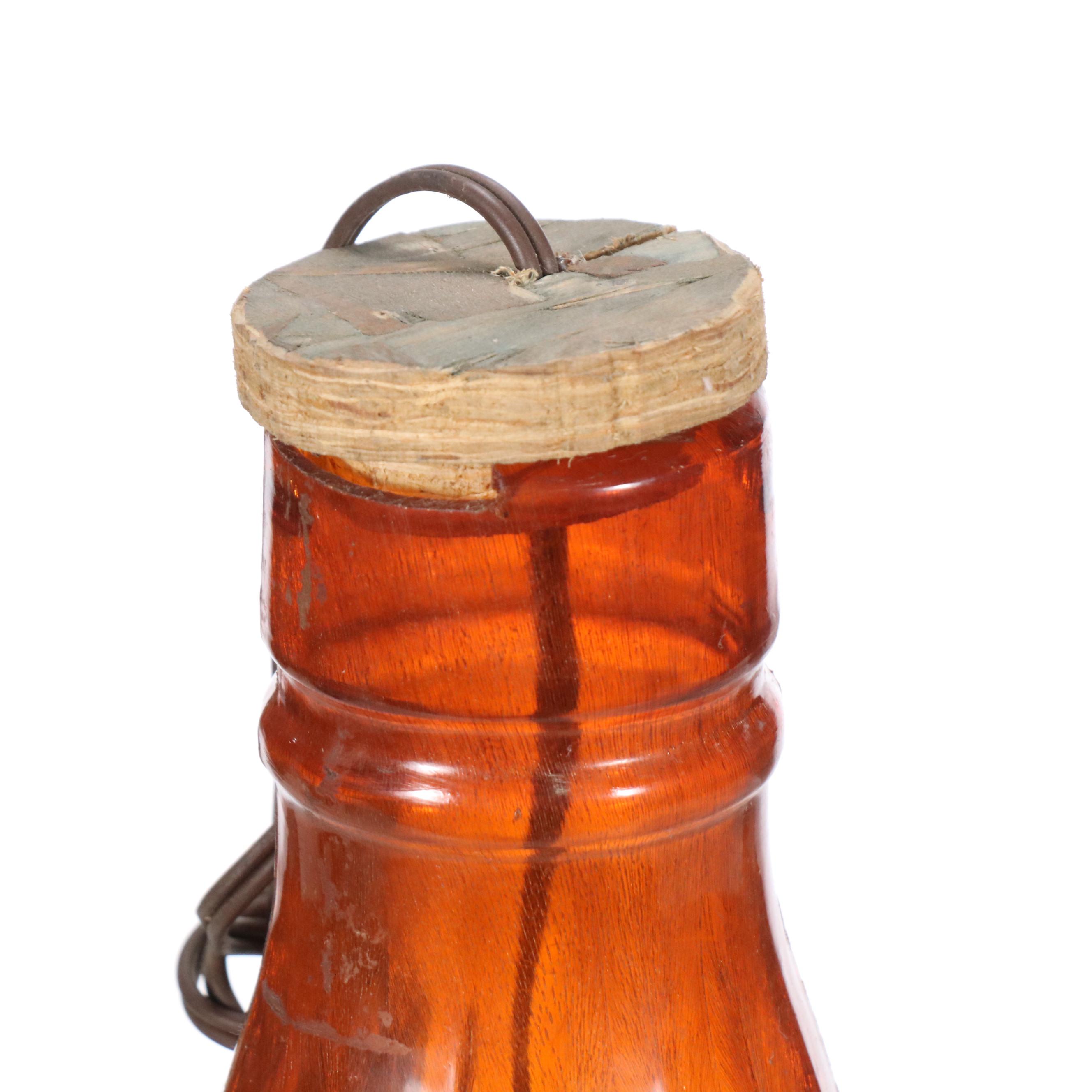 Old Grand-Dad Kentucky Straight Bourbon Whiskey Bottle Lamp, 1970s