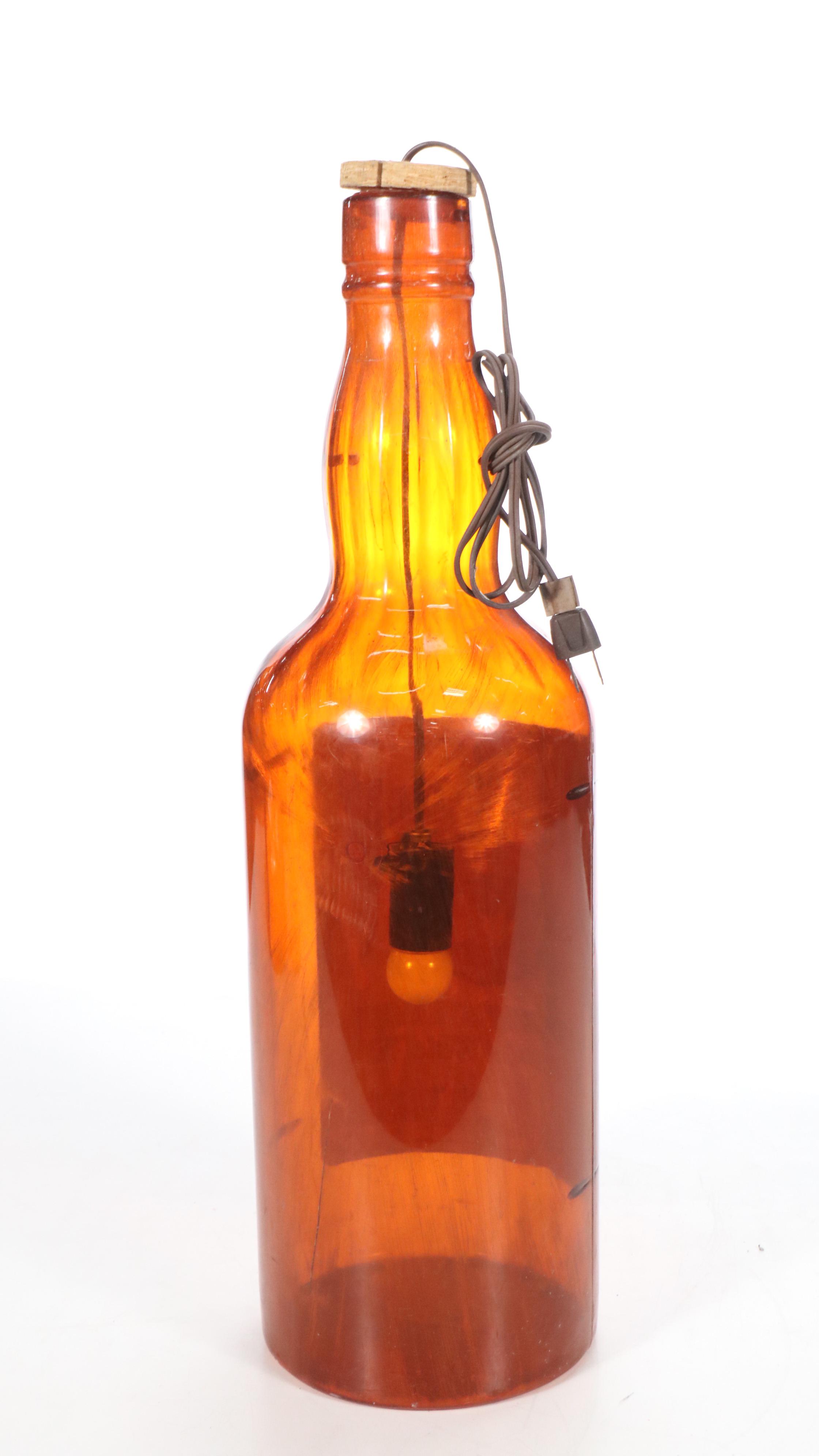 Old Grand-Dad Kentucky Straight Bourbon Whiskey Bottle Lamp, 1970s