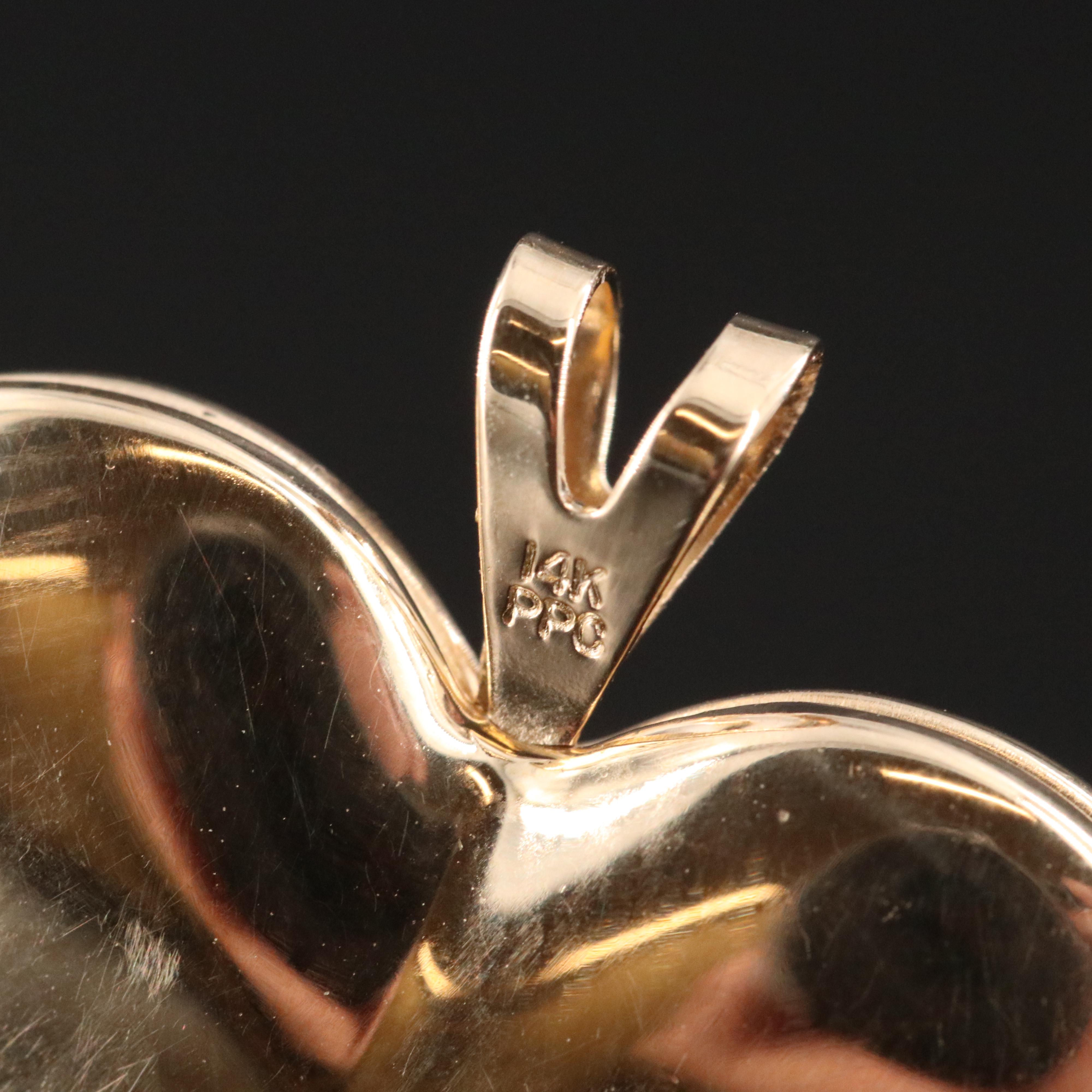 14K Floral Heart Locket