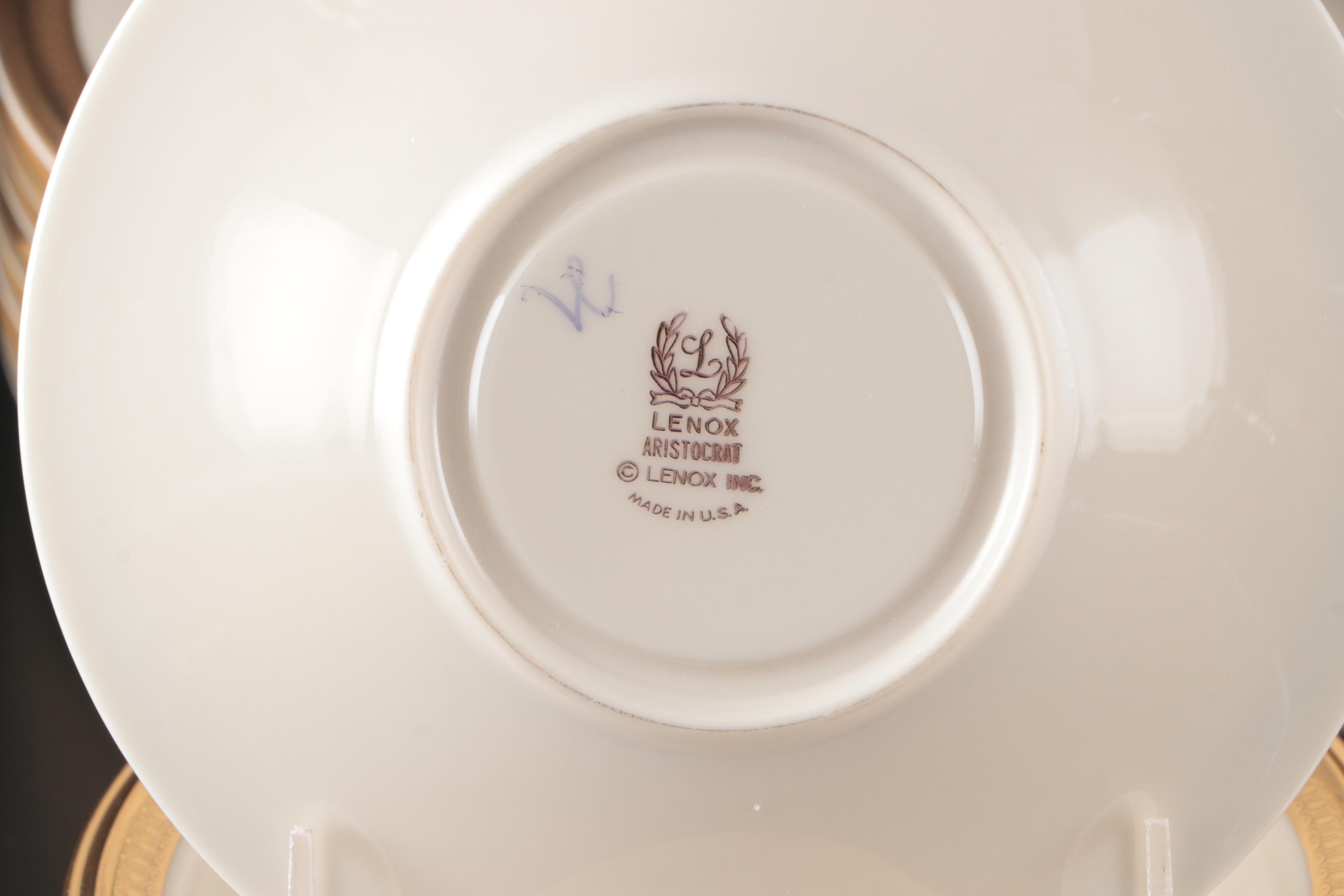 Lenox "Aristocrat" Bone China Dinnerware, Mid to Late 20th Century