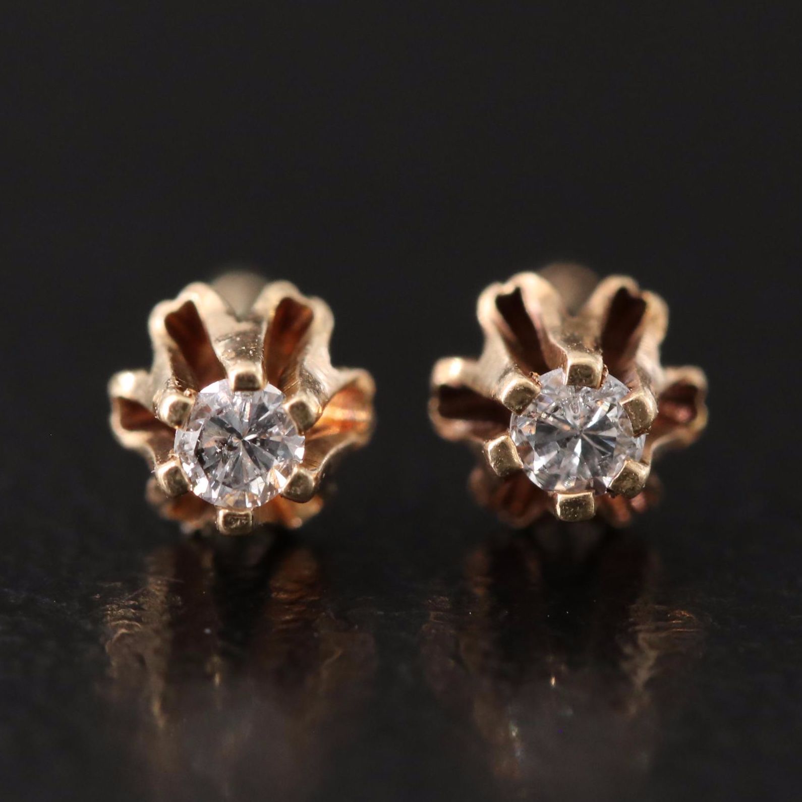 14K 0.05 CTW Diamond Stud Earrings