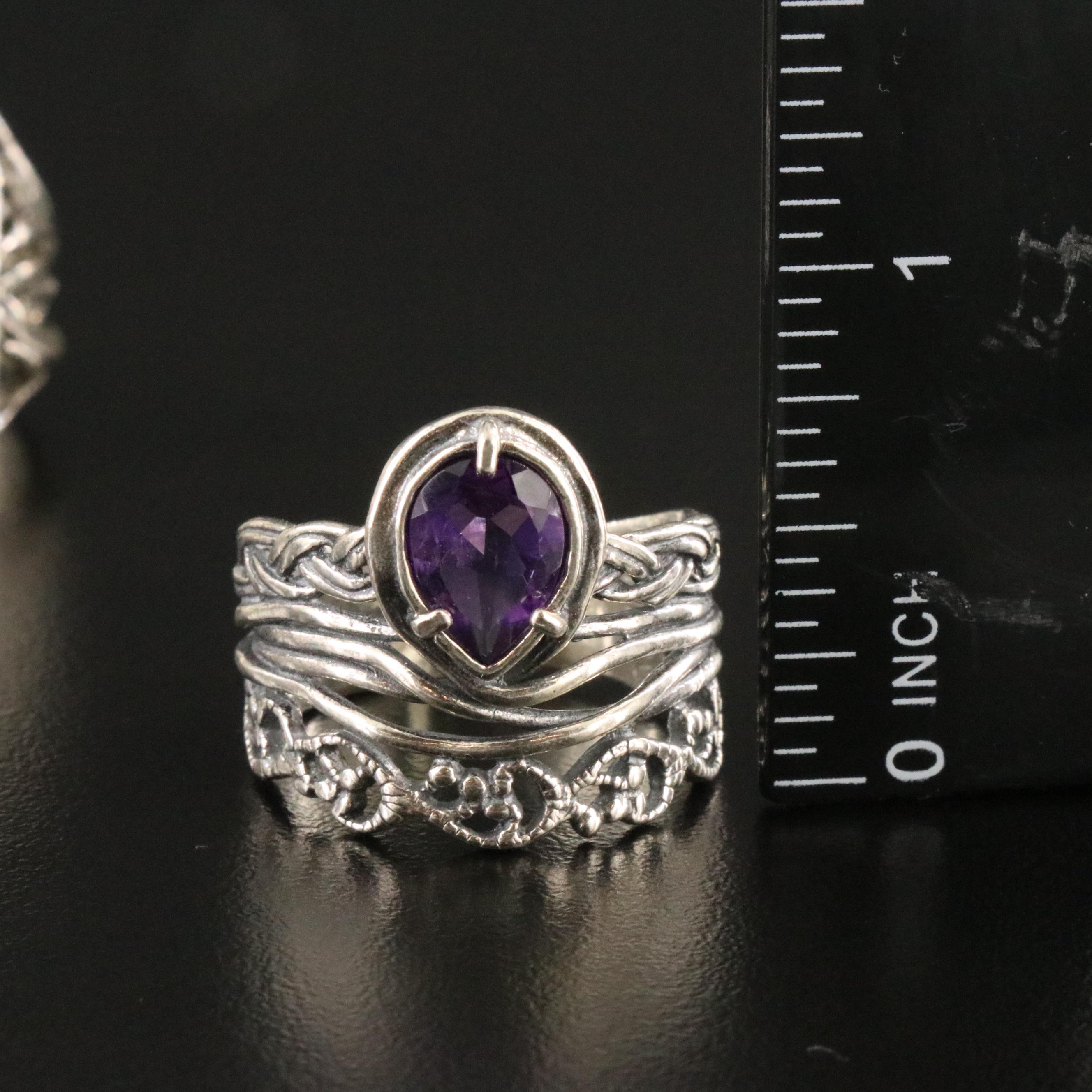 Labradorite and Amethyst Featured in Sterling Jewelry Collection