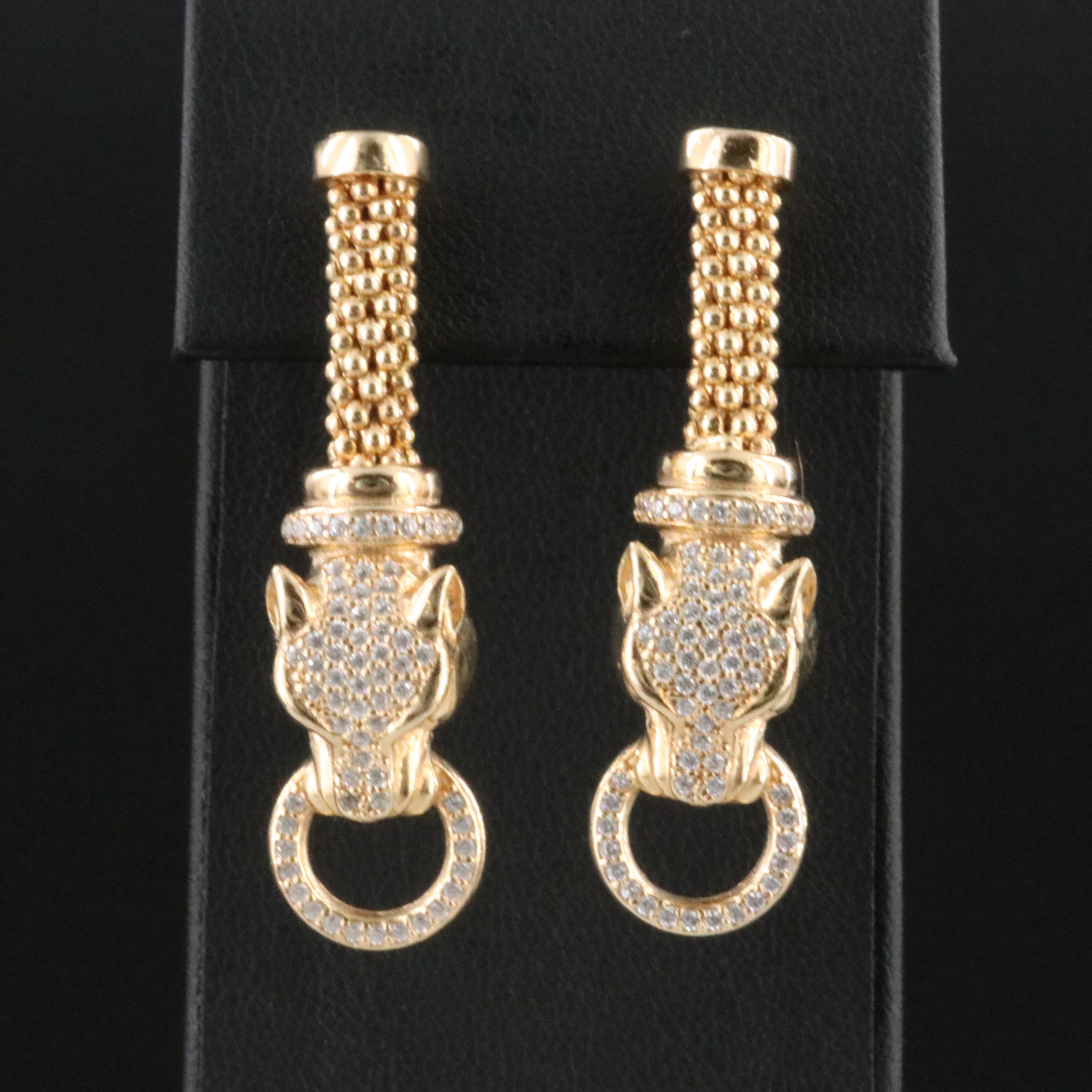 Sterling CZ Door Knocker Earrings