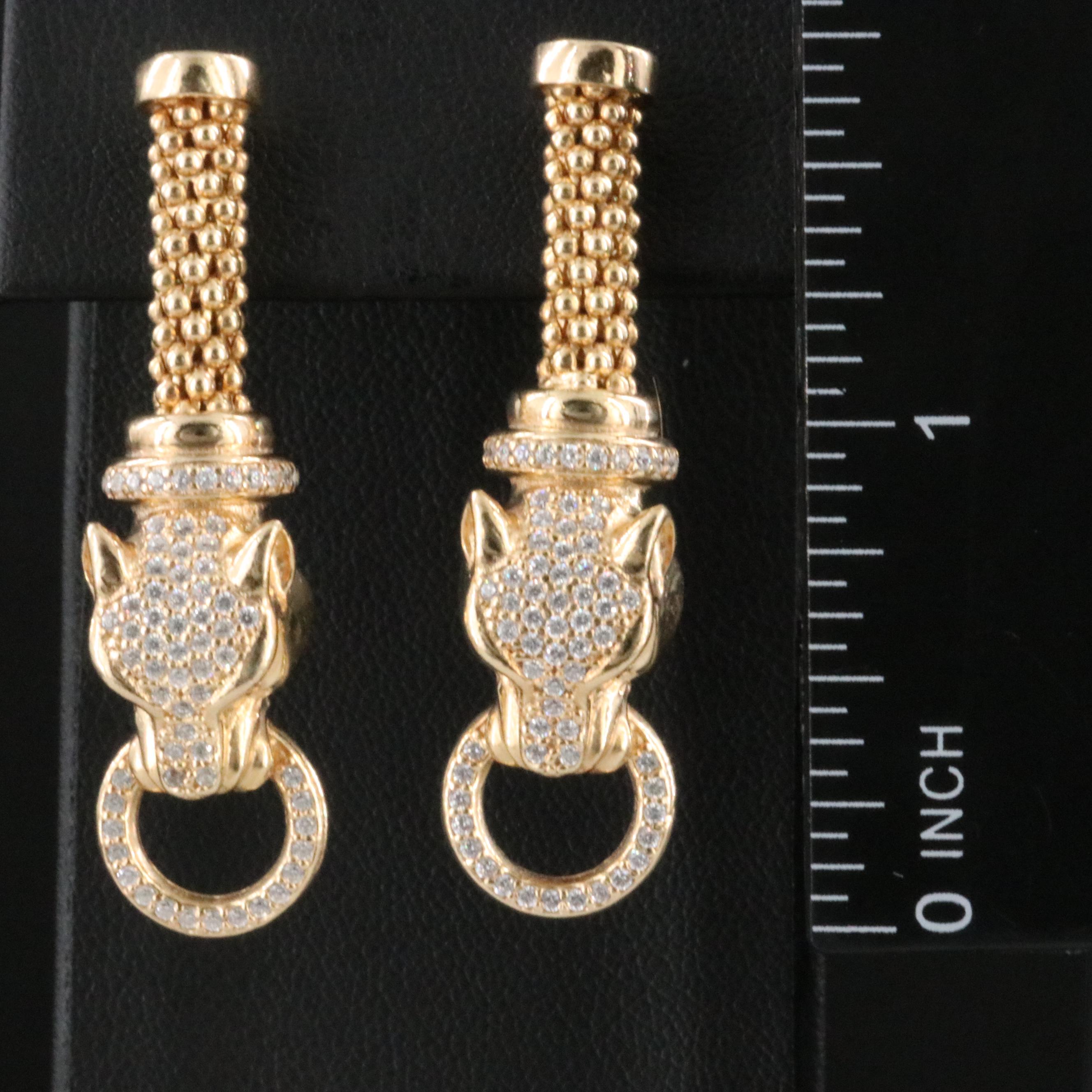 Sterling CZ Door Knocker Earrings