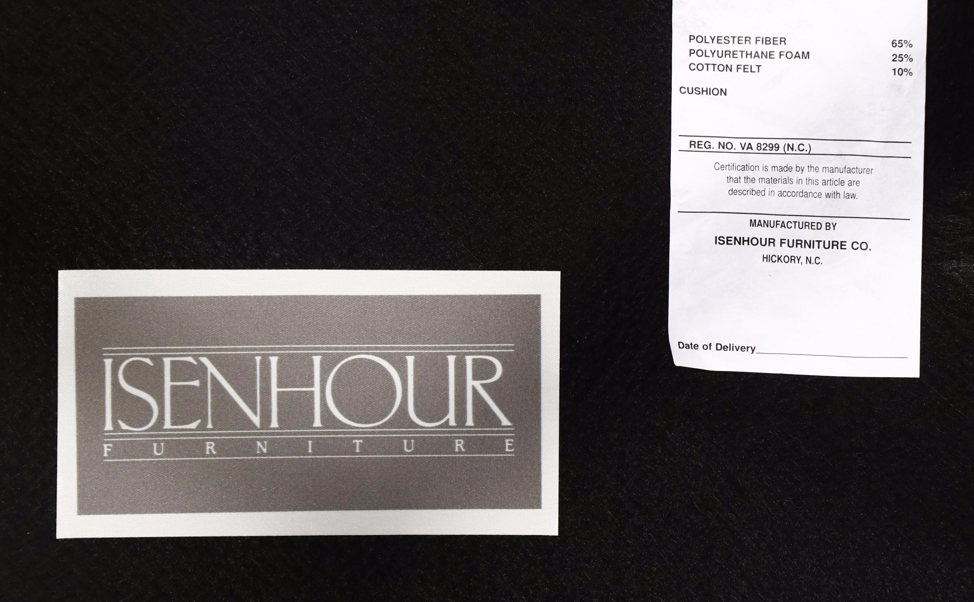 Pair of Isenhour Furniture French Provincial Style Chenille Upholstered Ottomans