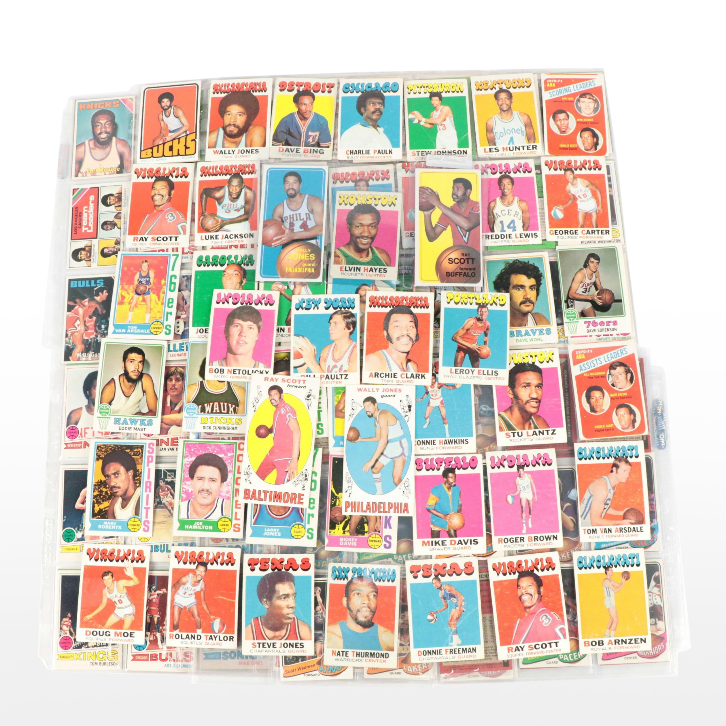 Topps Basketball Cards Featuring Elvin Hayes and More, 1970s
