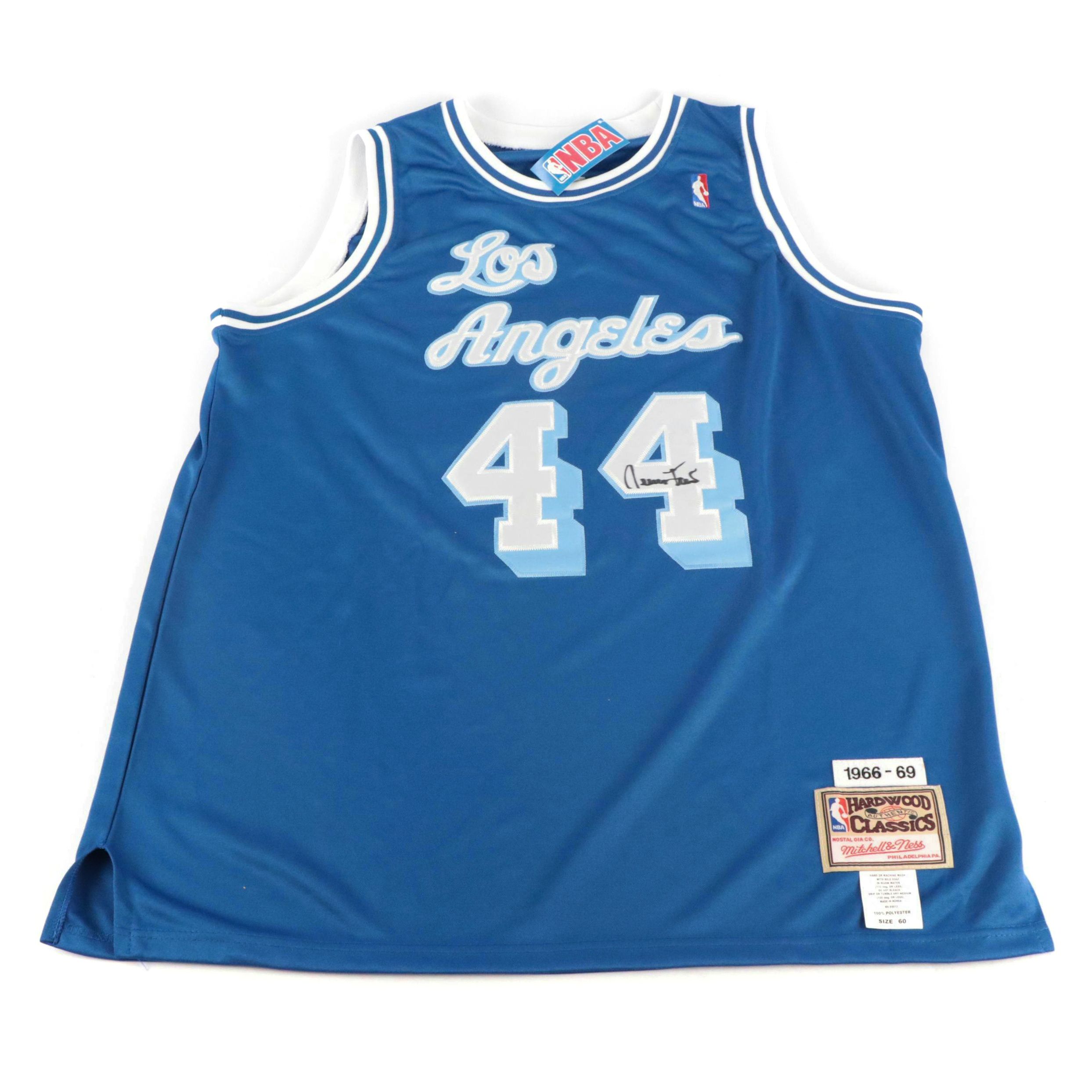 Jerry West Signed Los Angles Lakers Mitchell & Ness Basketball Jersey, Beckett