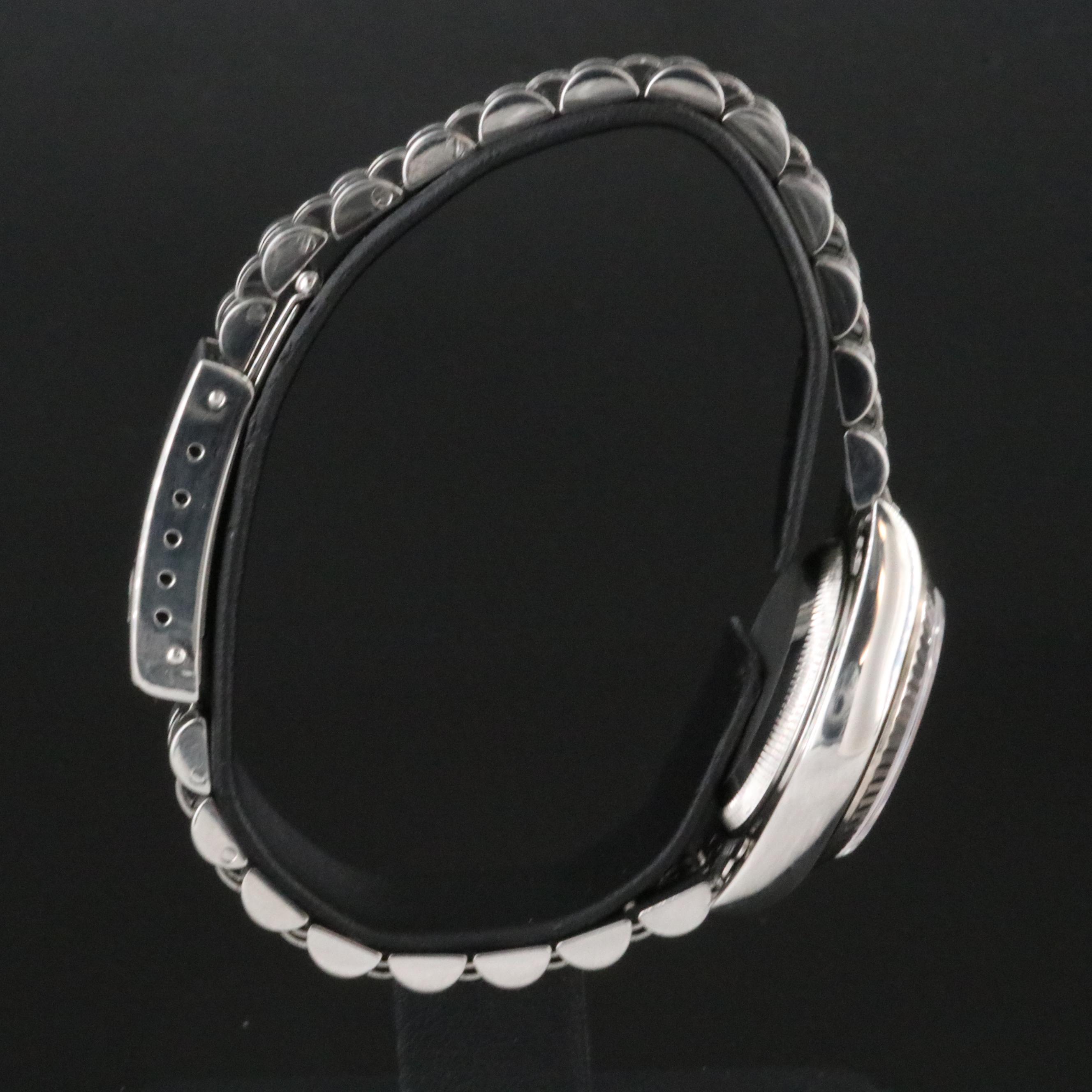 2000 Rolex Custom Pink Diamond Dial Oyster Perpetual Datejust Watch