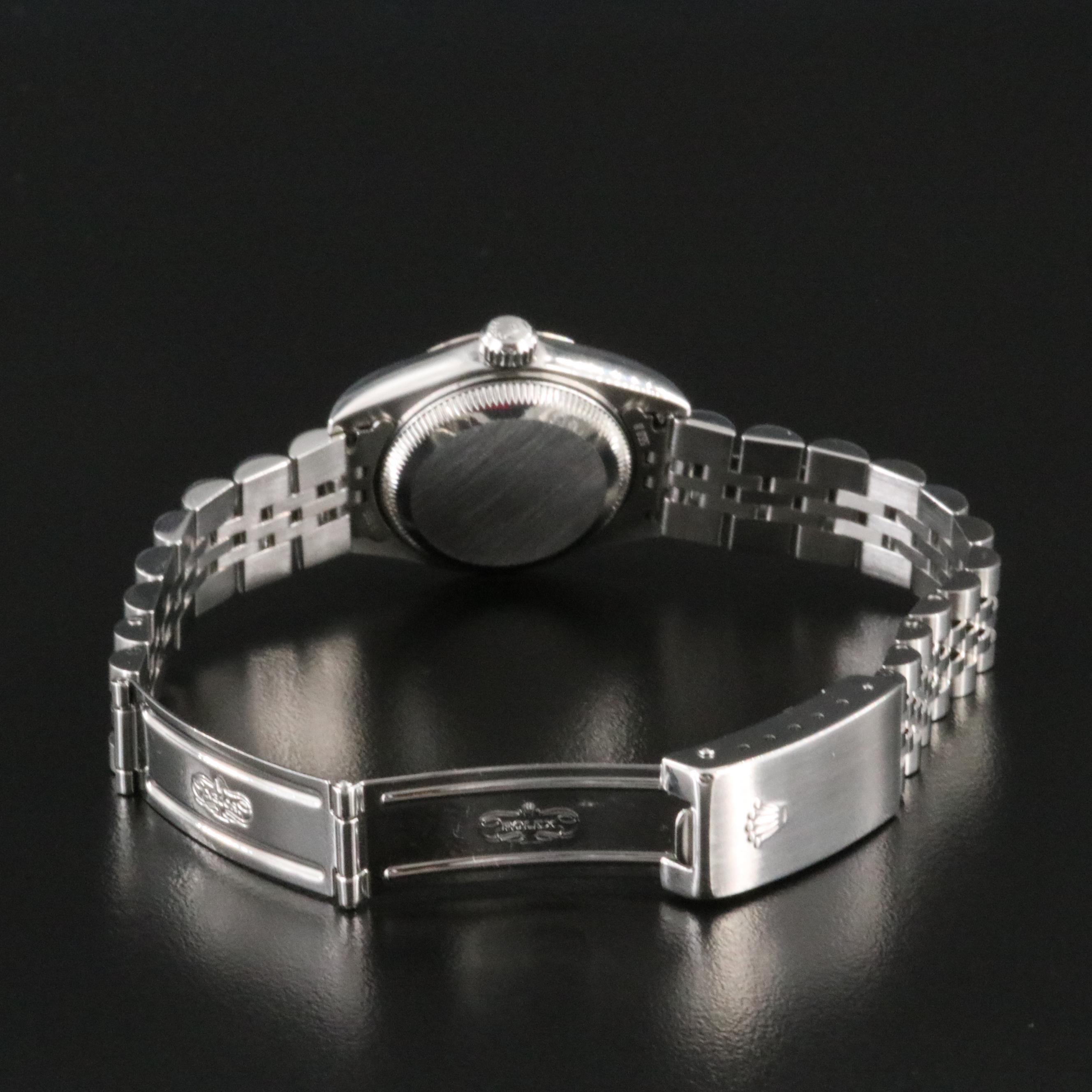 2000 Rolex Custom Pink Diamond Dial Oyster Perpetual Datejust Watch