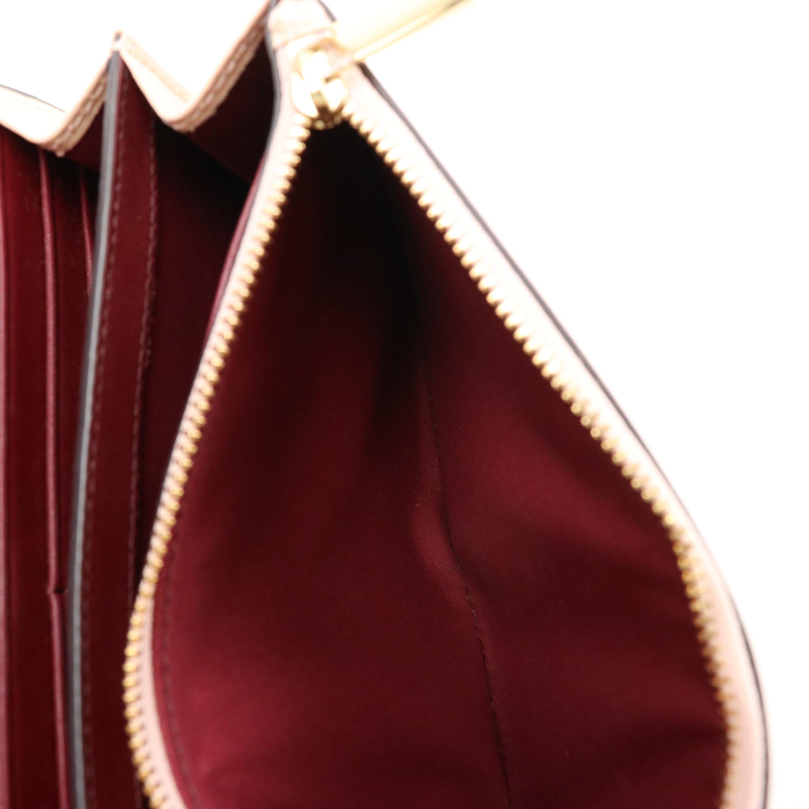 Tory Burch Spazzolato Textured Patent Leather Front-Flap Clutch Wallet/Crossbody