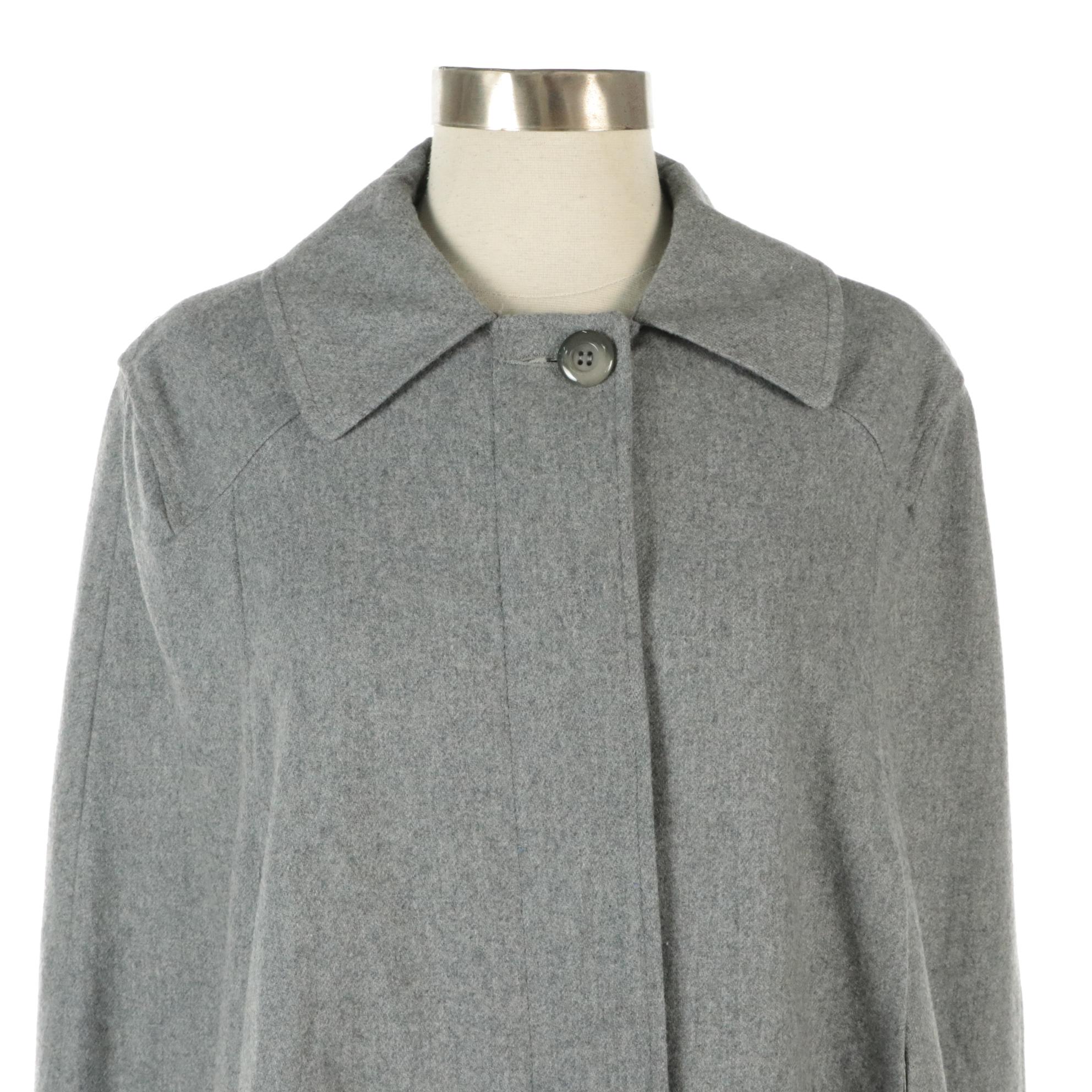 M.G. Kinsler Wool Cape Coat and Other Long Navy Blue Wool Coat