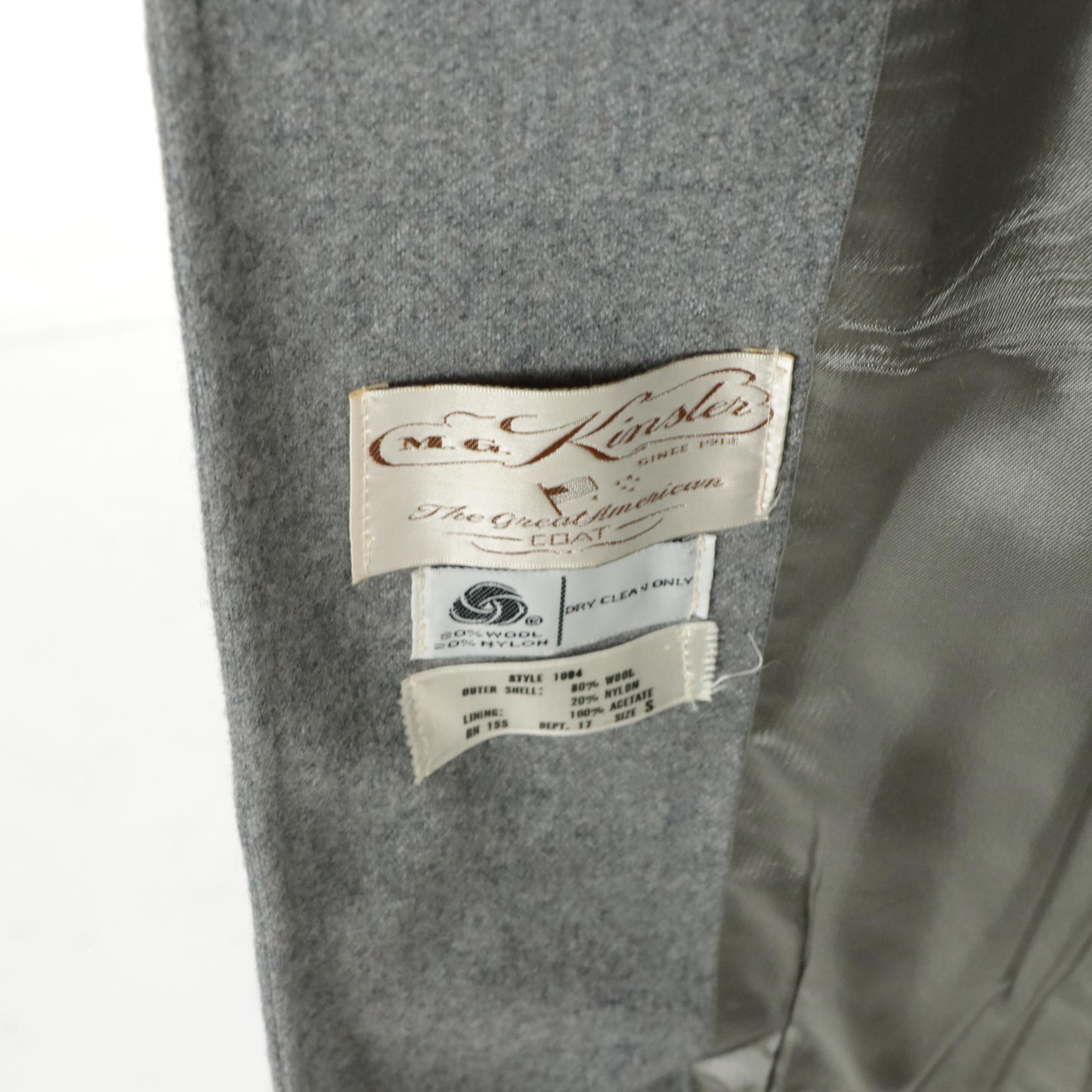 M.G. Kinsler Wool Cape Coat and Other Long Navy Blue Wool Coat