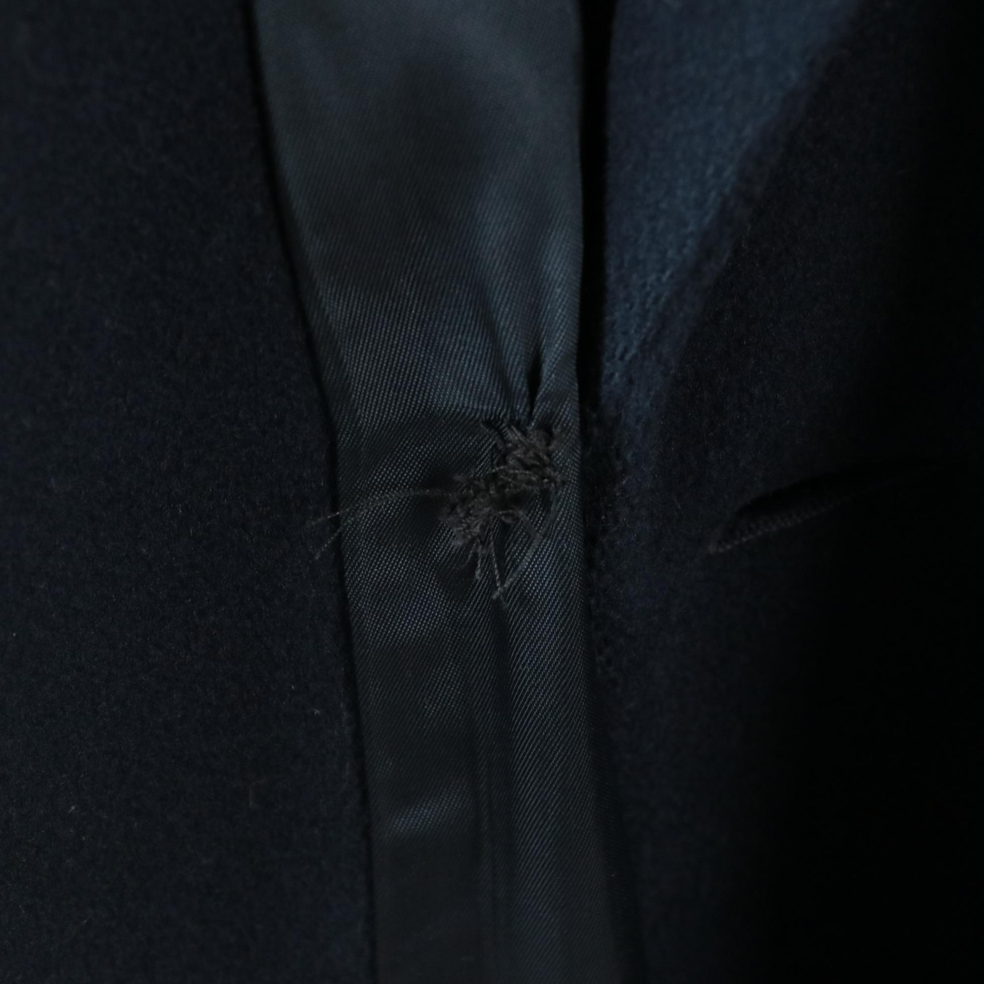 M.G. Kinsler Wool Cape Coat and Other Long Navy Blue Wool Coat