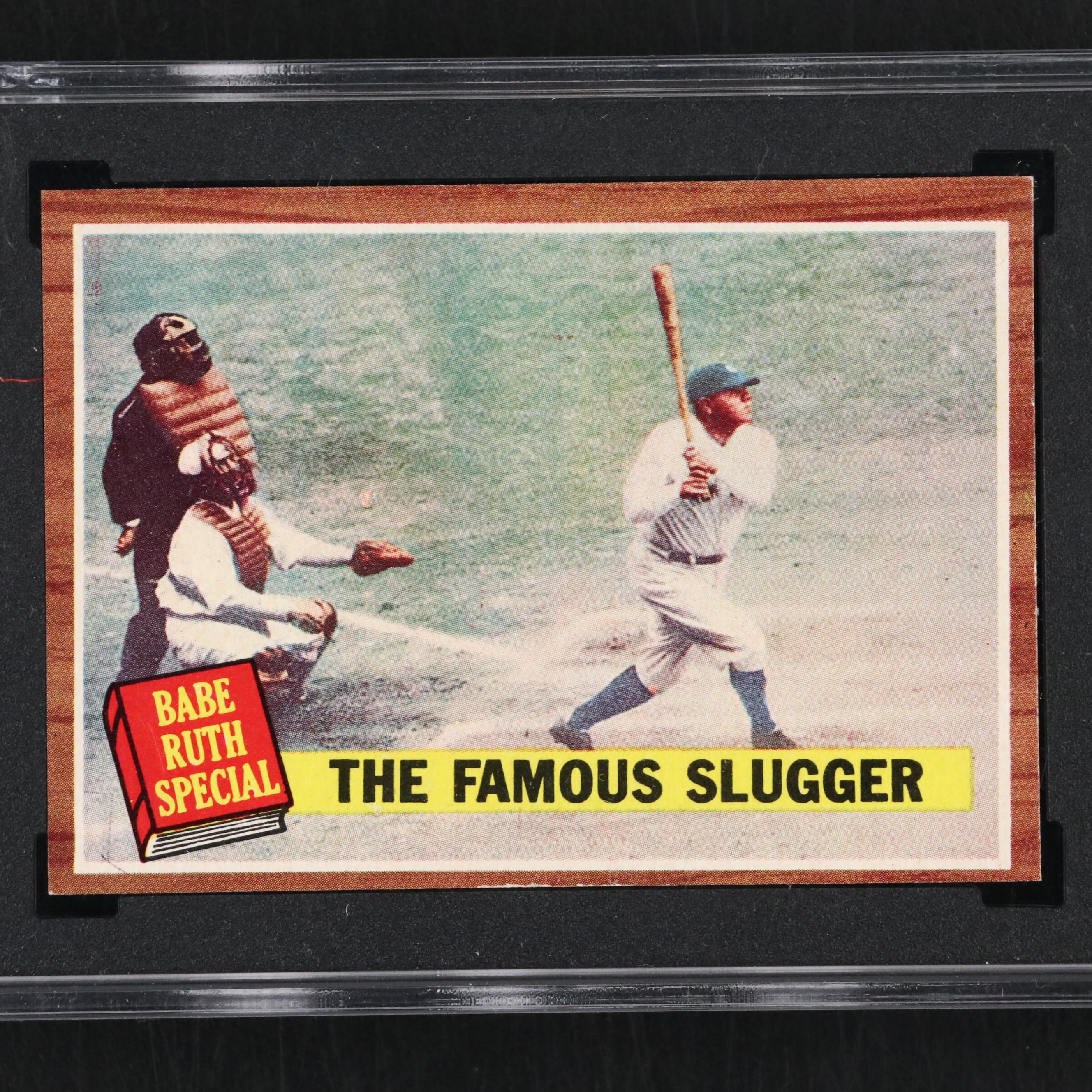 1962 Topps Babe Ruth Special "The Famous Slugger" Baseball Card Graded SGC 5
