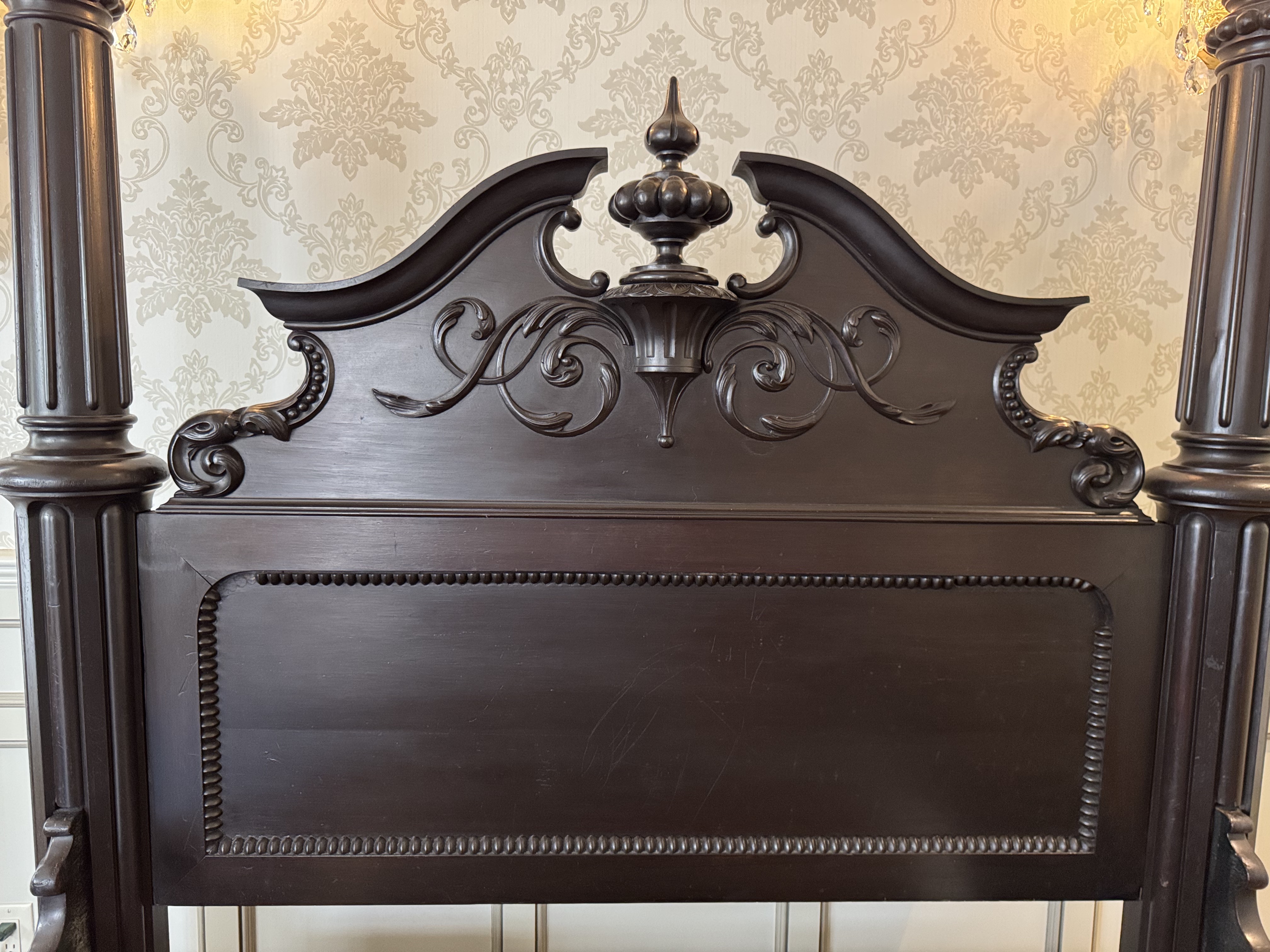 Prudent Mallard Victorian Rosewood Three-Quarter Tester Bed, Mid-19th Century