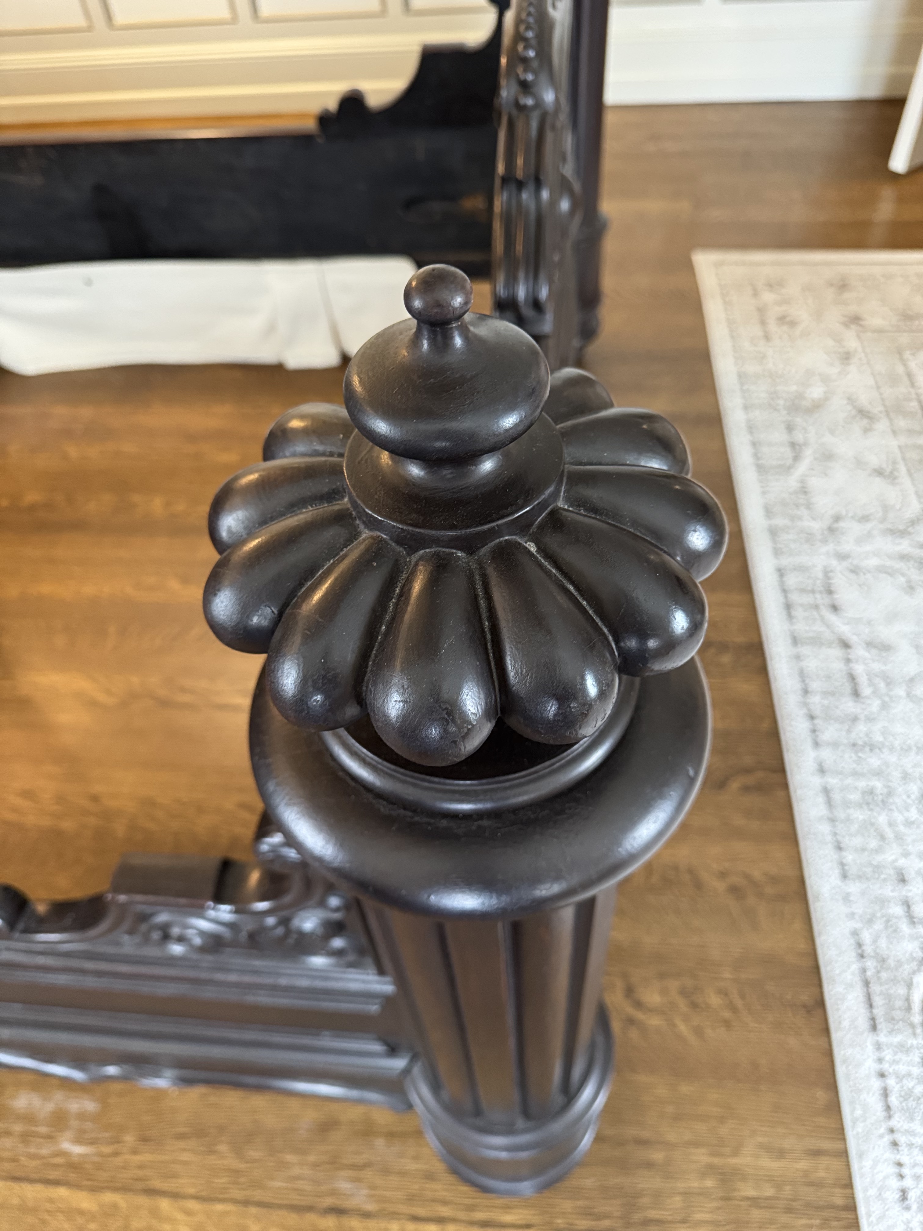 Prudent Mallard Victorian Rosewood Three-Quarter Tester Bed, Mid-19th Century