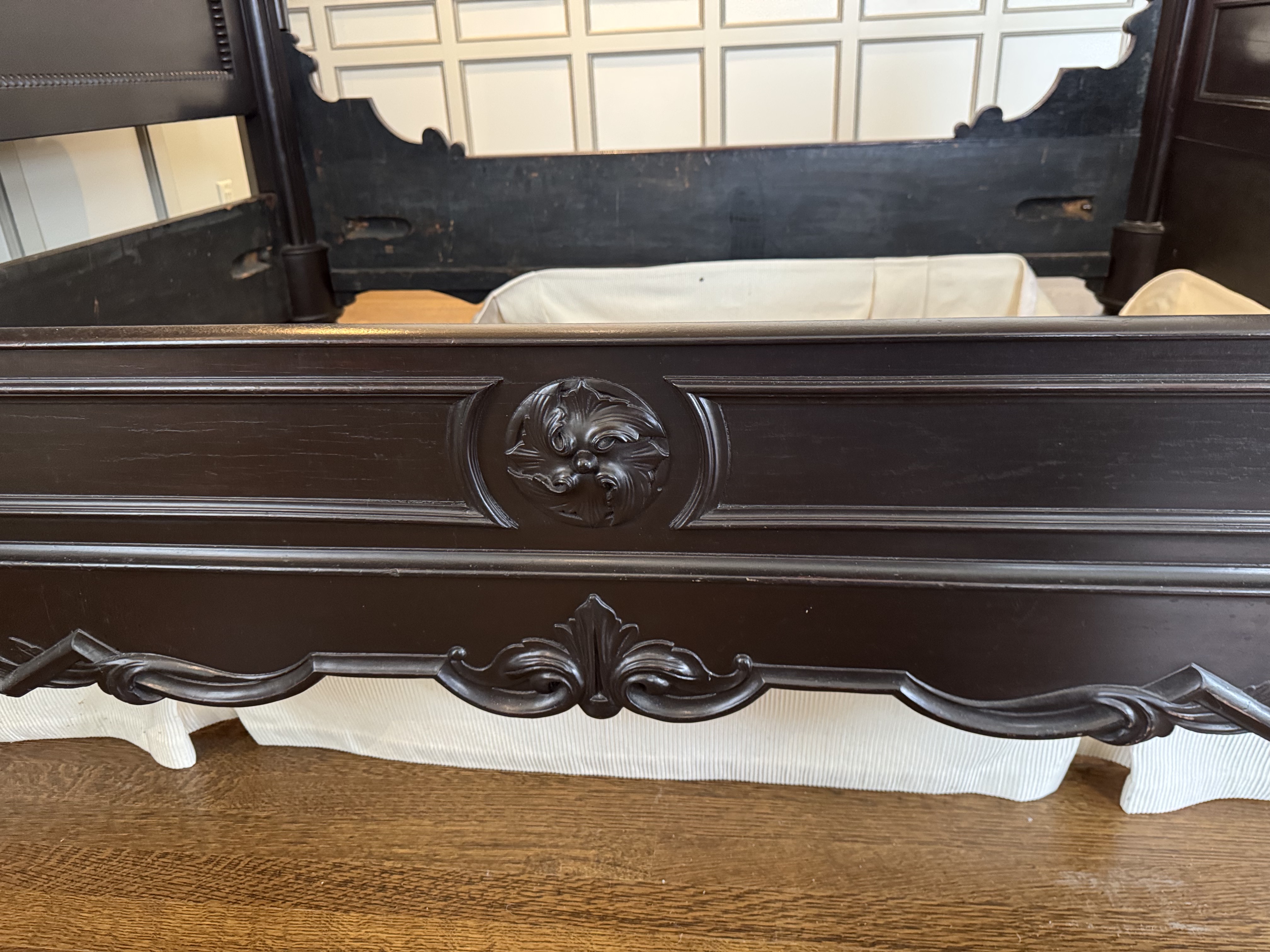 Prudent Mallard Victorian Rosewood Three-Quarter Tester Bed, Mid-19th Century