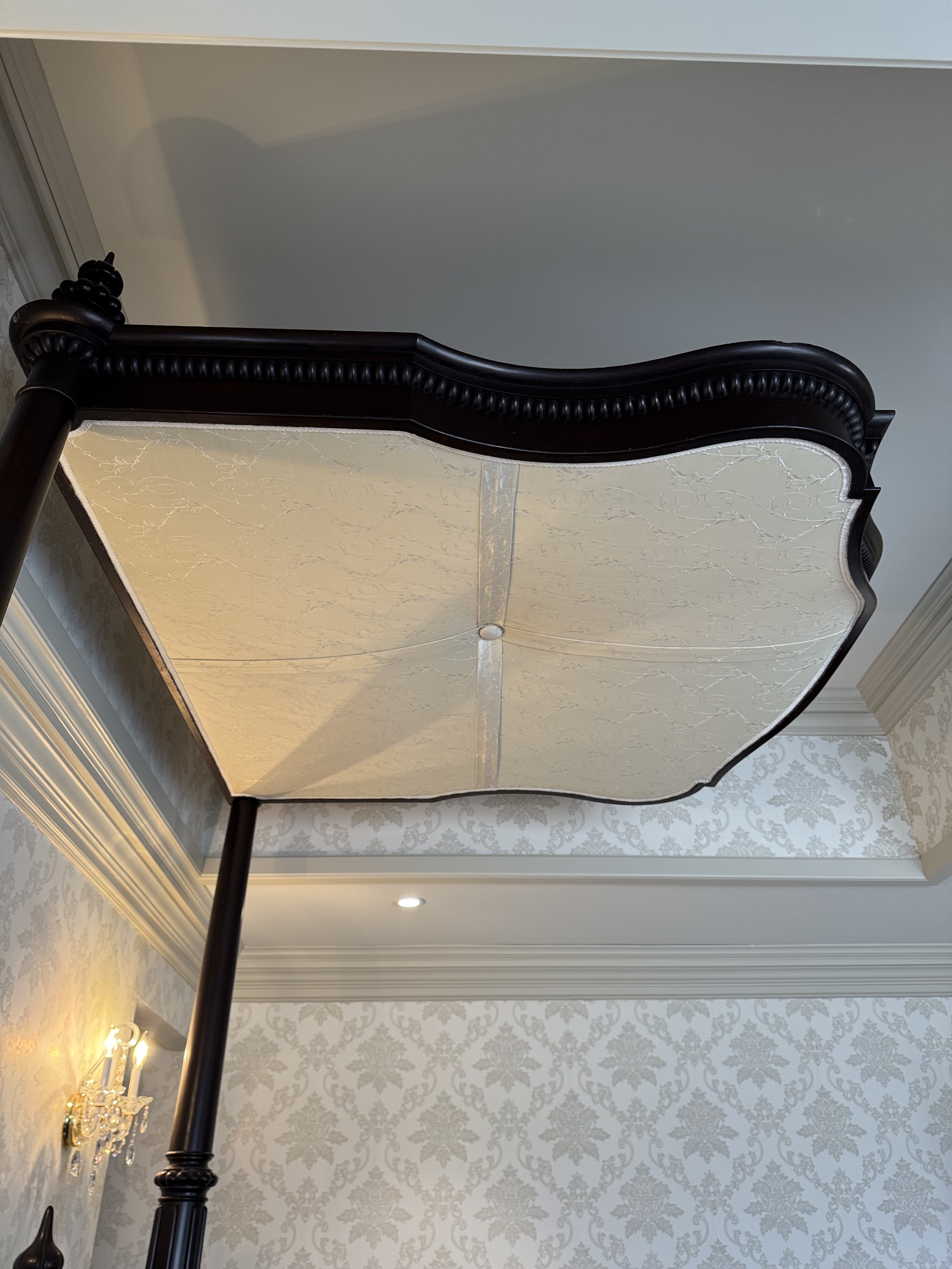 Prudent Mallard Victorian Rosewood Three-Quarter Tester Bed, Mid-19th Century