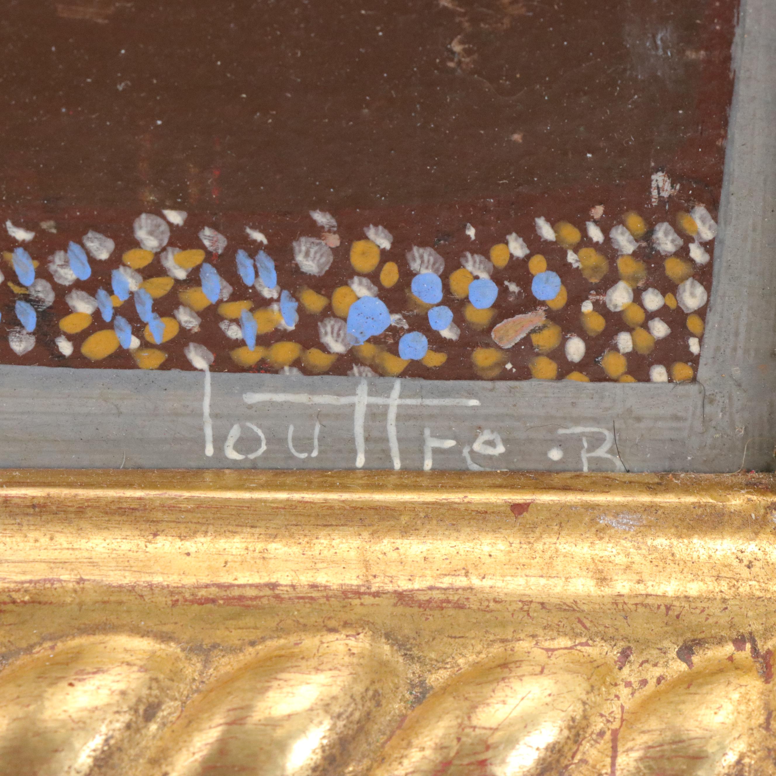 Louttre B. Stylized Oil Painting "Nuit Caline," 1978