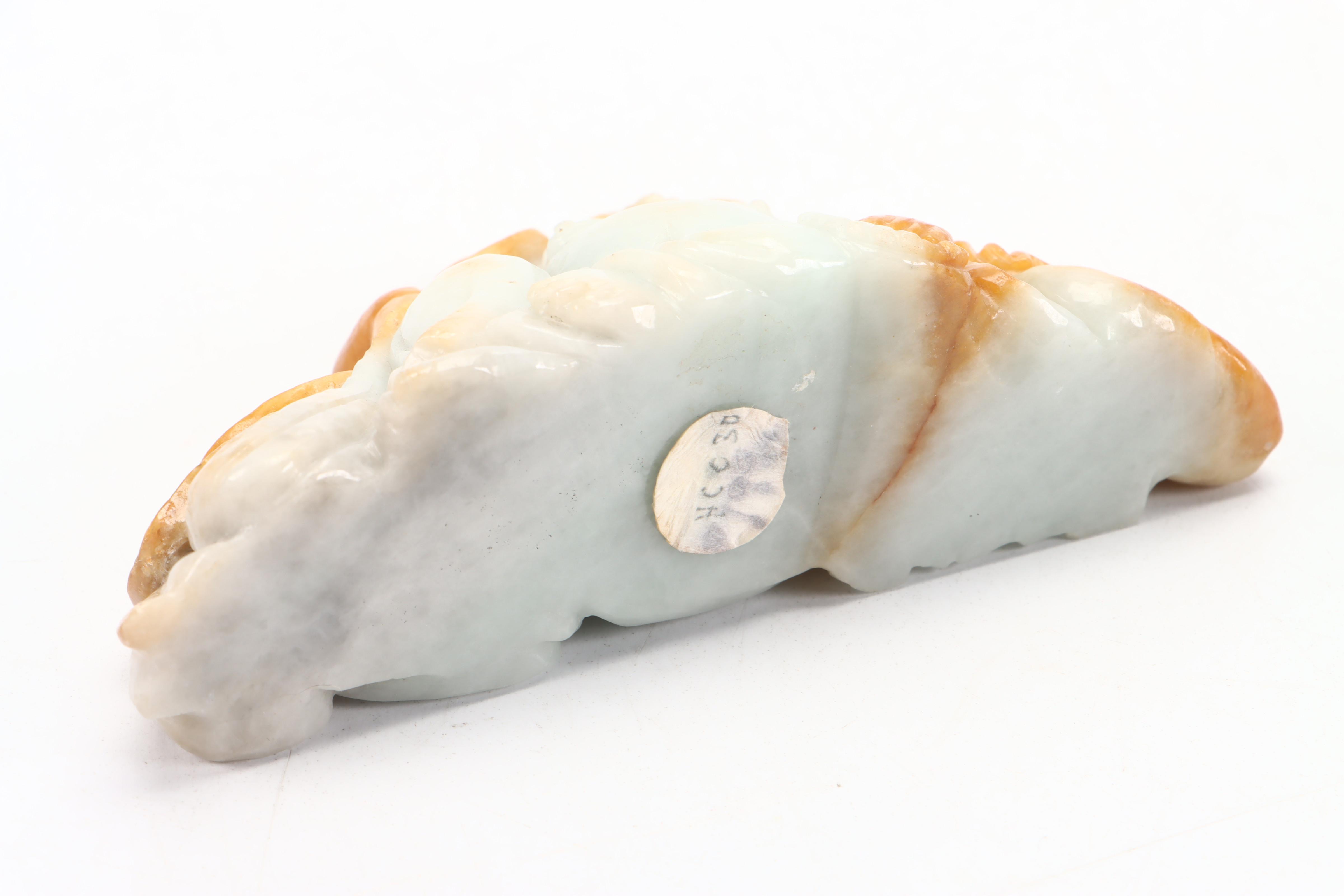 Chinese Carved Jadeite Budai and  Hanging Medallion with Stand