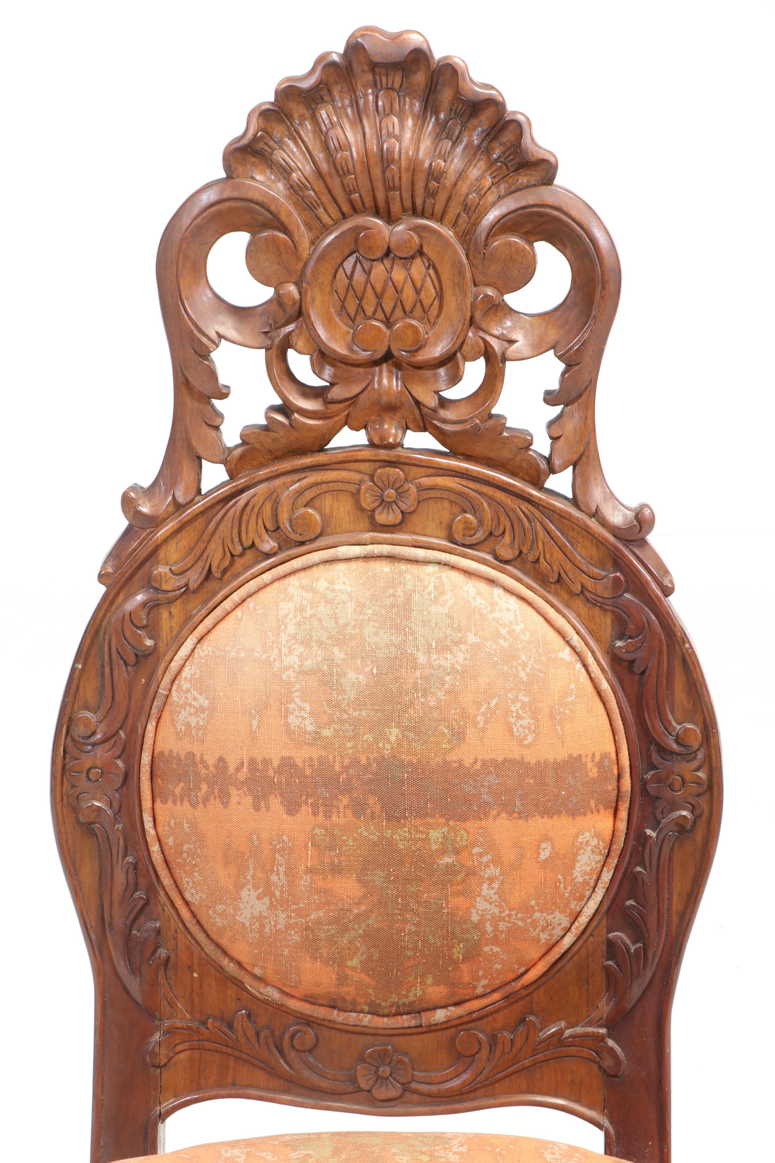 Seven-Piece Philippine Carved Hardwood Dining Set