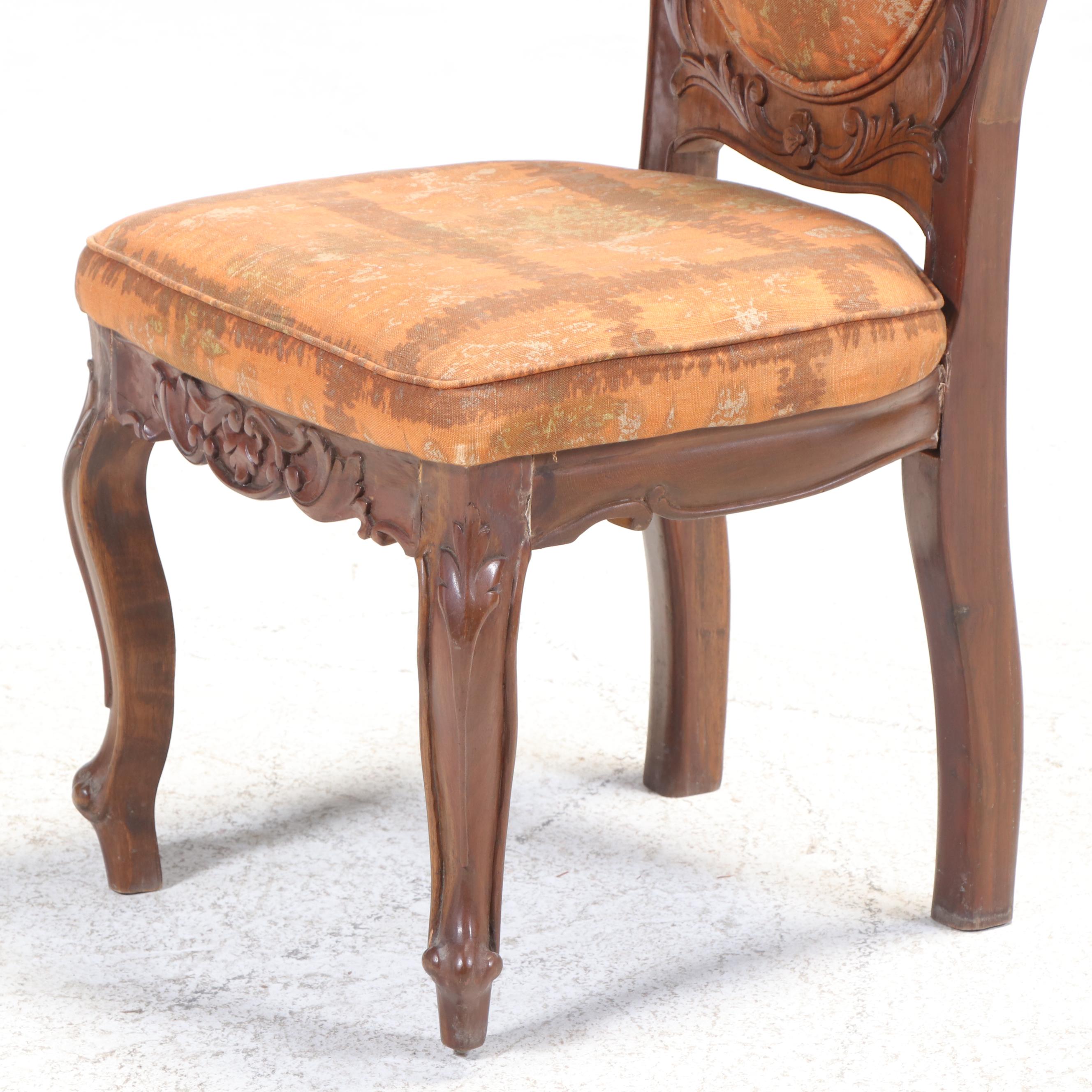 Seven-Piece Philippine Carved Hardwood Dining Set