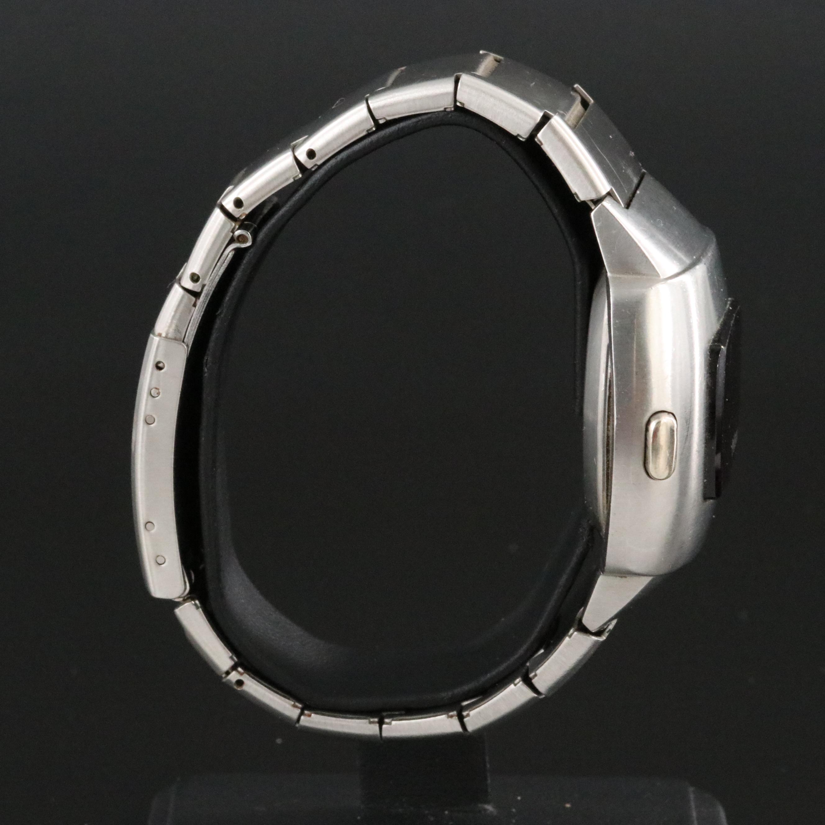 Pulsar P3 LED Time Computer 3013 Steel Watch