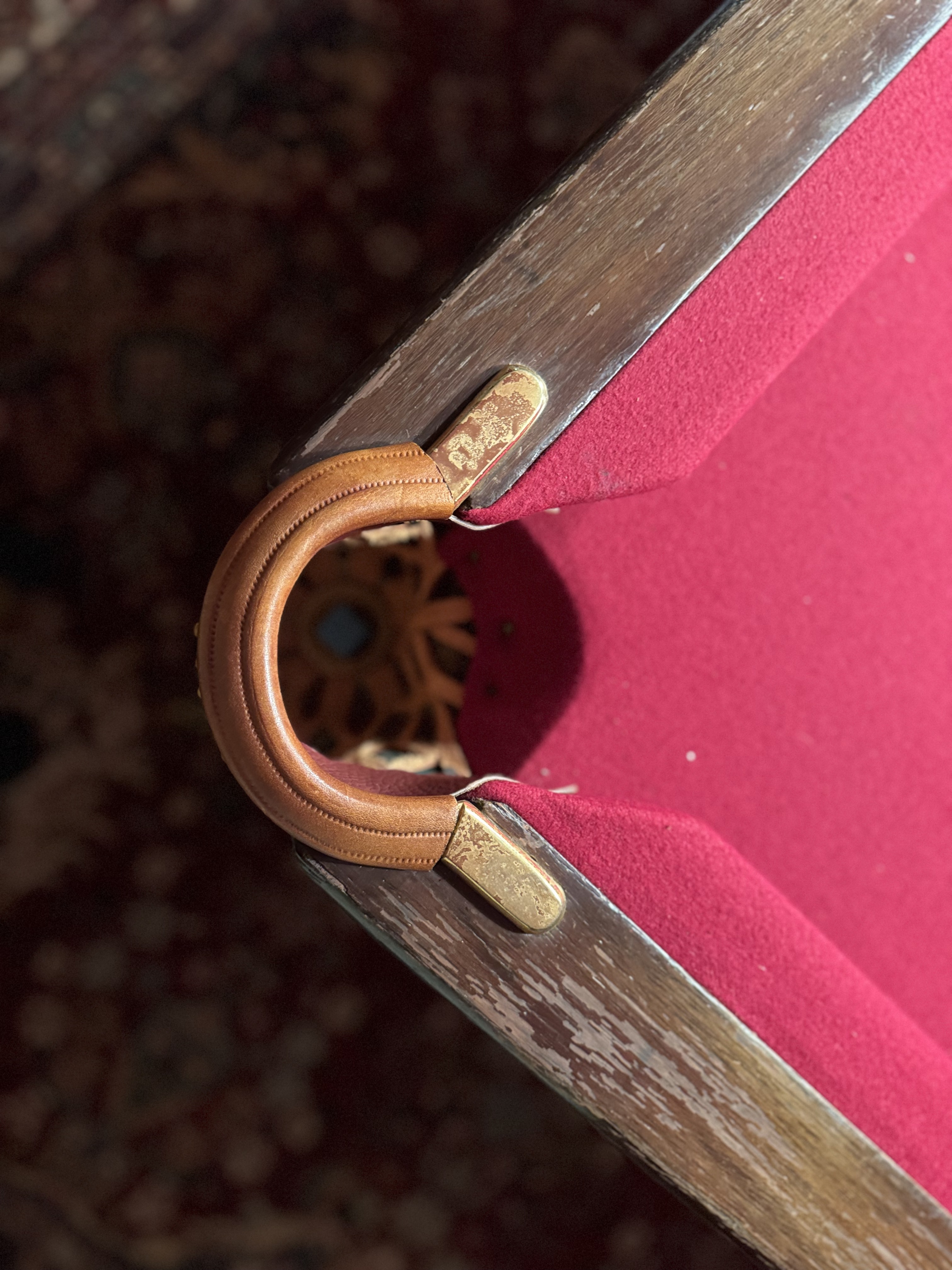 Antique Goodman, Leavitt, Yatter Co. Carved Oak Pool Table