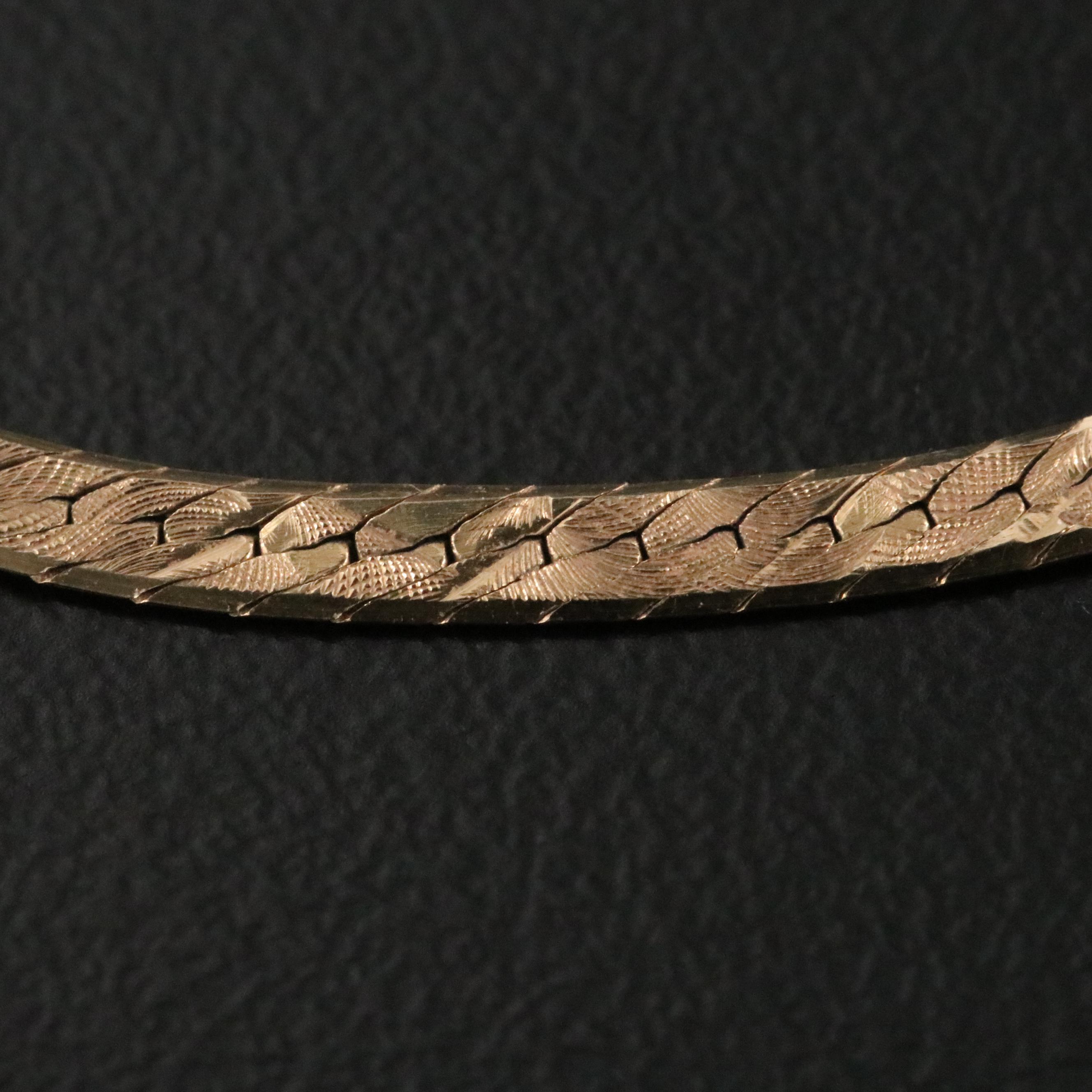 14K Herringbone Necklace