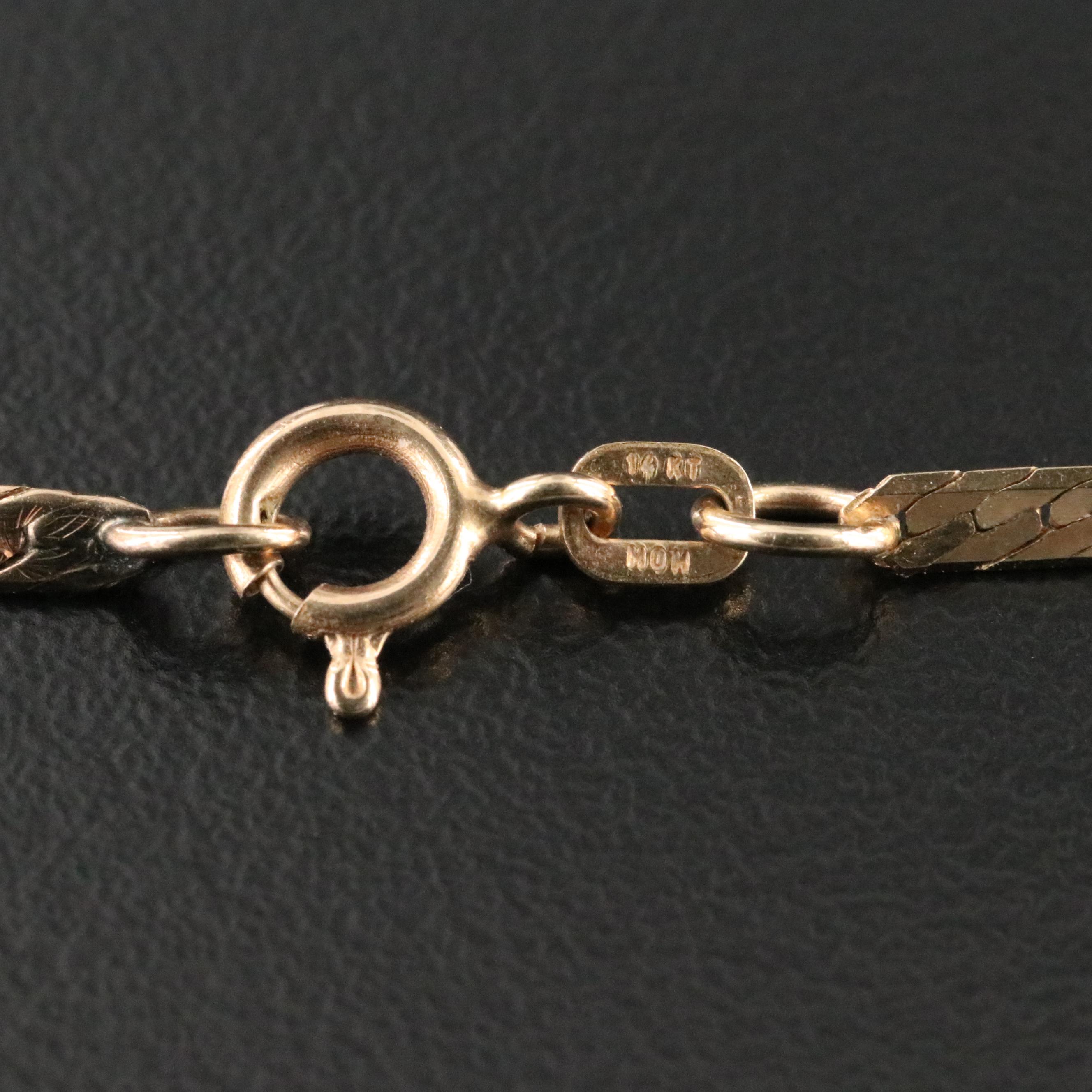 14K Herringbone Necklace