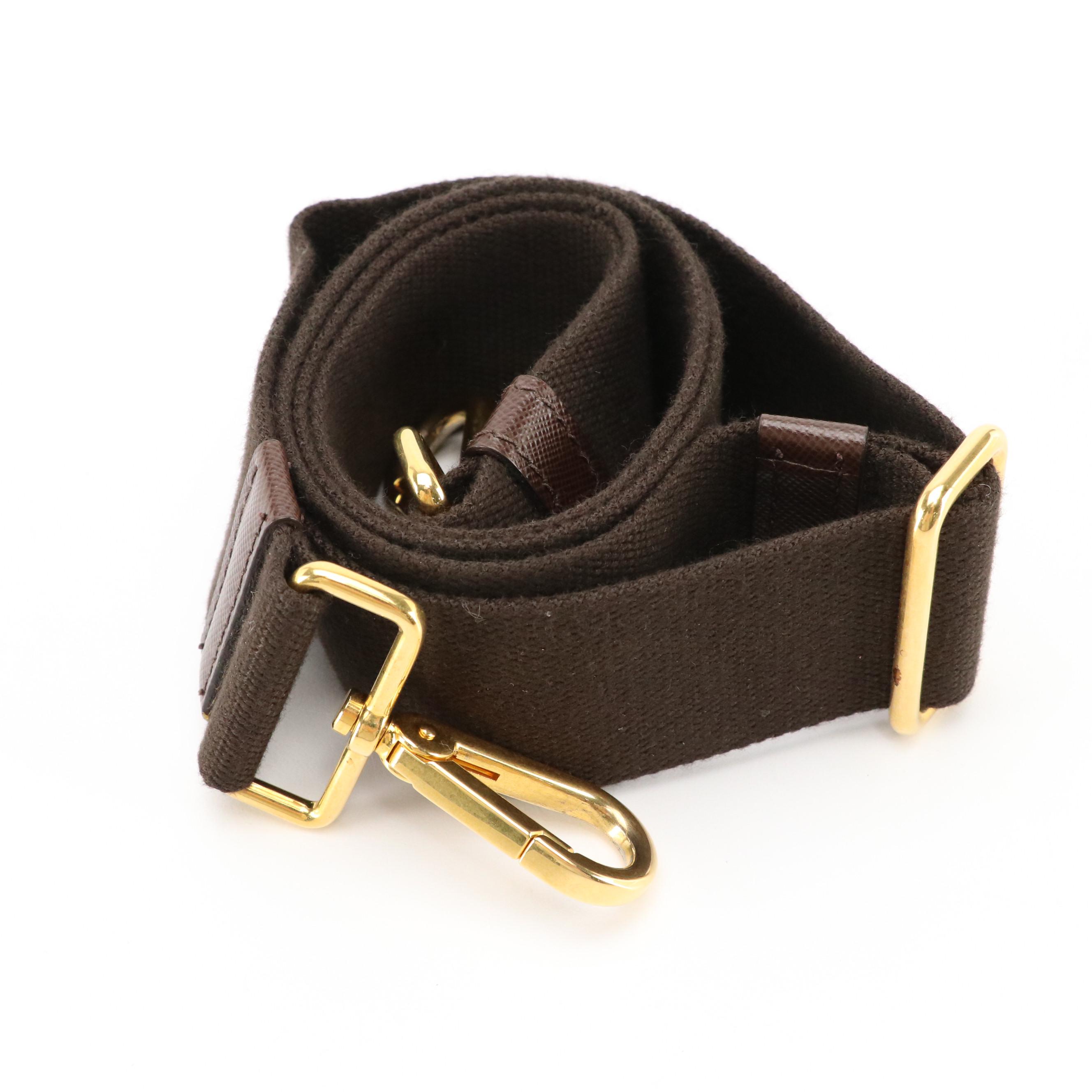 Prada Canapa Logo Two-Way Tote in Coffee Brown Canvas