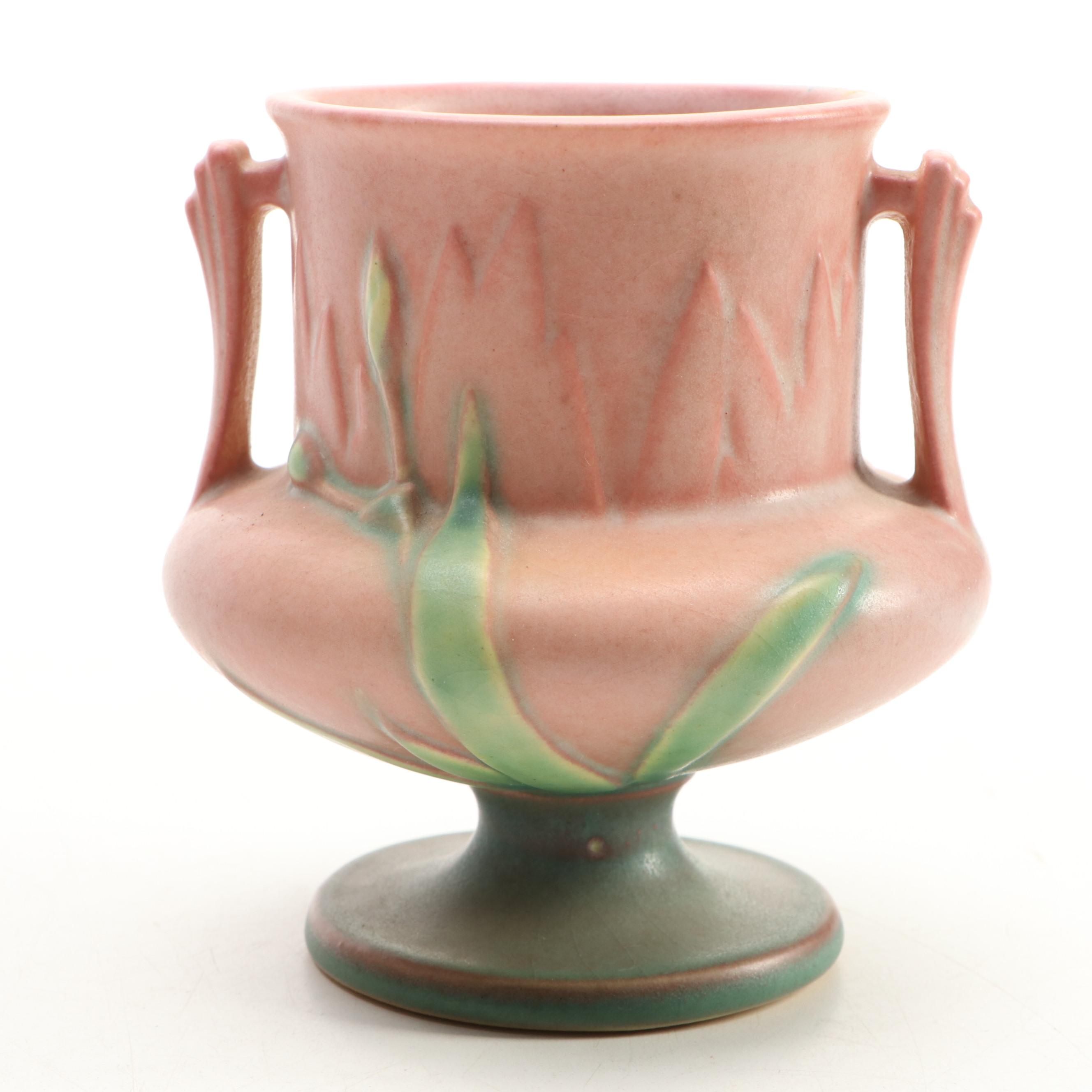 Roseville Pottery White Rose and Thornapple Vases