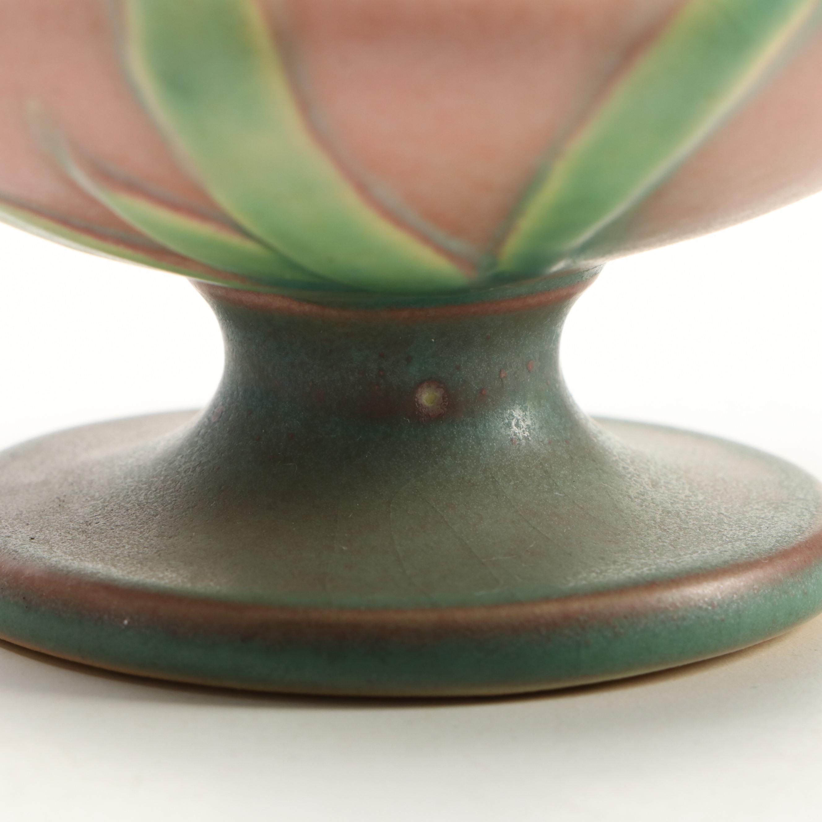 Roseville Pottery White Rose and Thornapple Vases