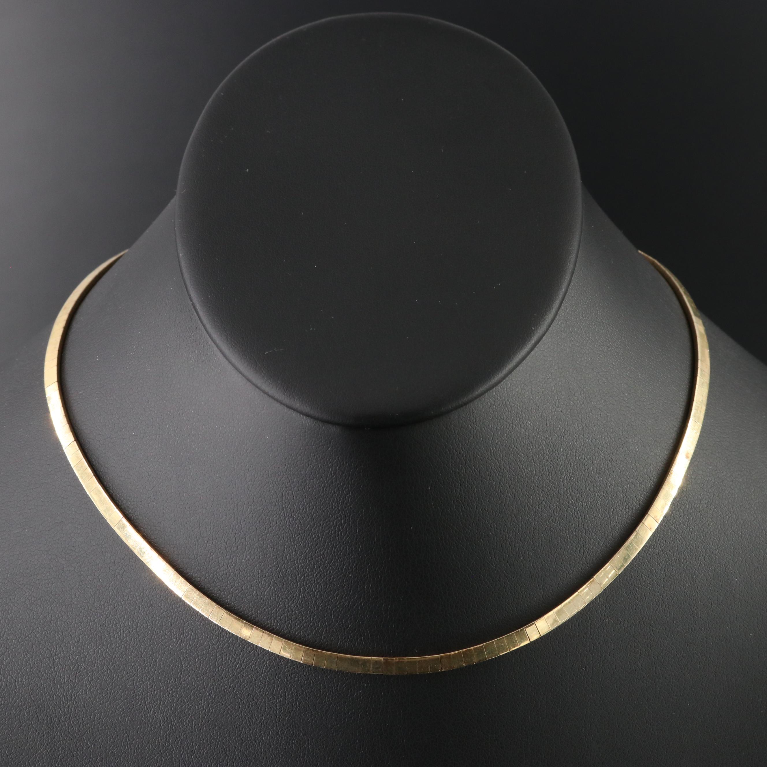14K Omega Necklace