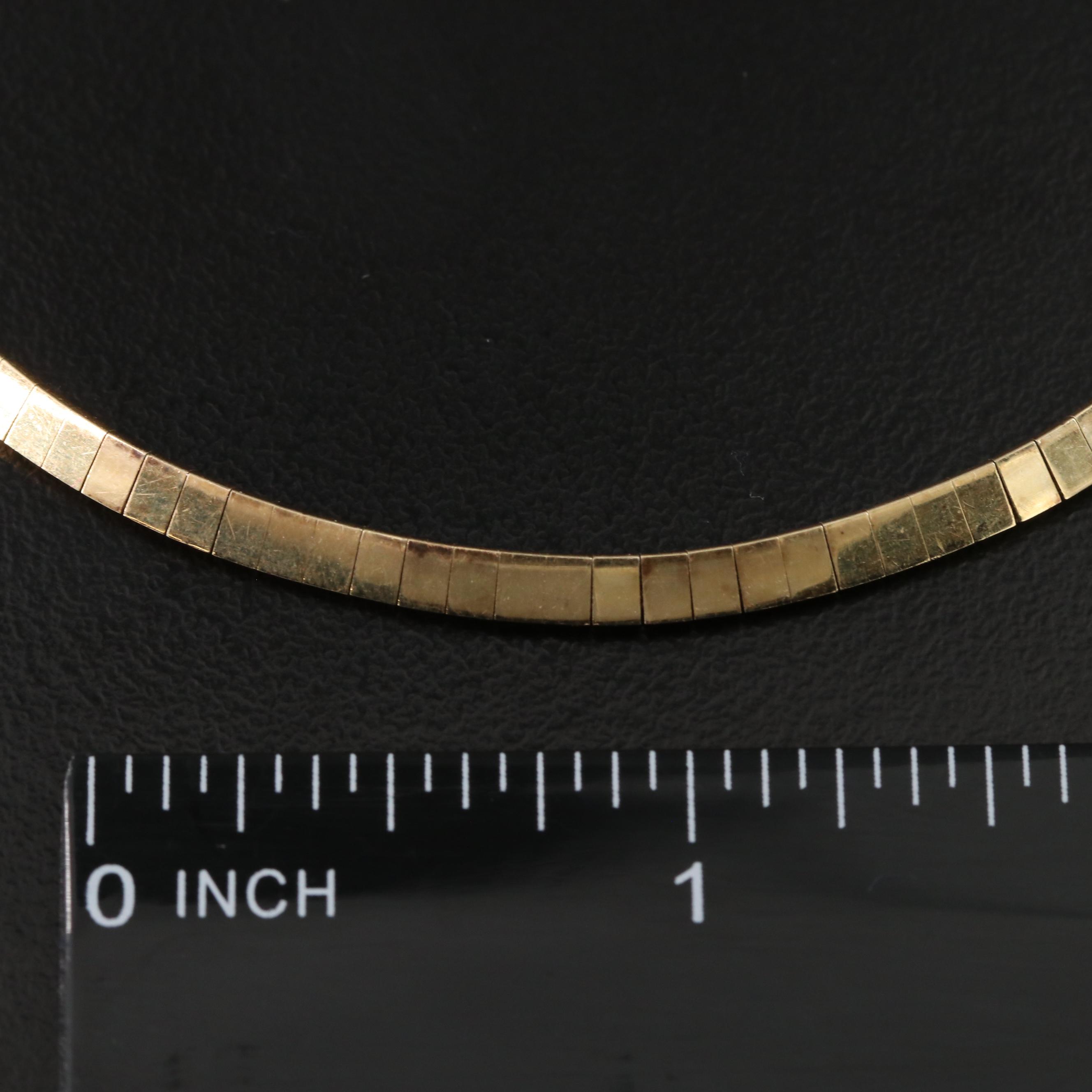 14K Omega Necklace